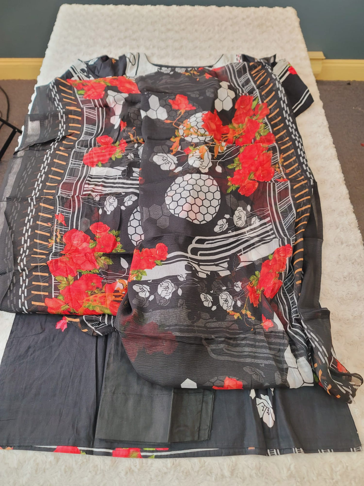 Indian Stitched Embroidery Suit Ready To Ship