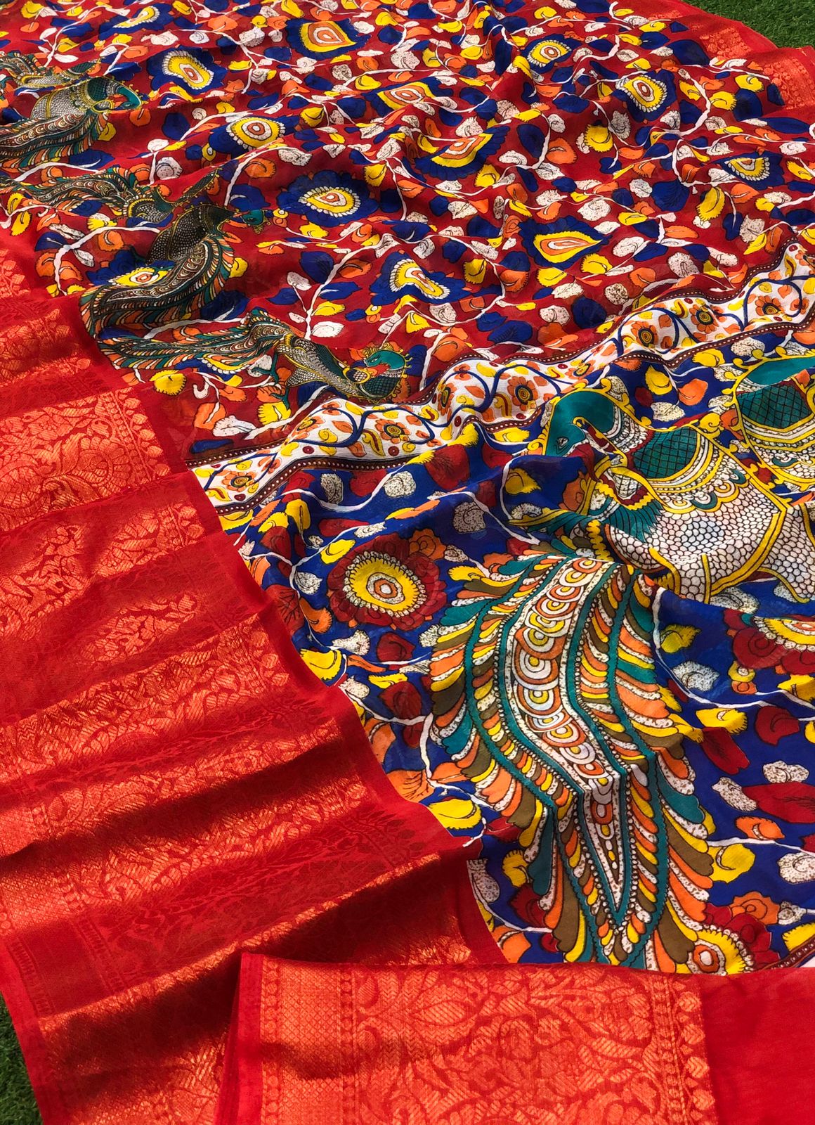 Kalamkari Saree With Blouse Pc