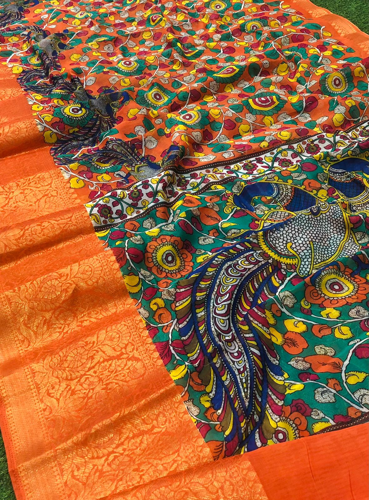 Kalamkari Saree With Blouse Pc