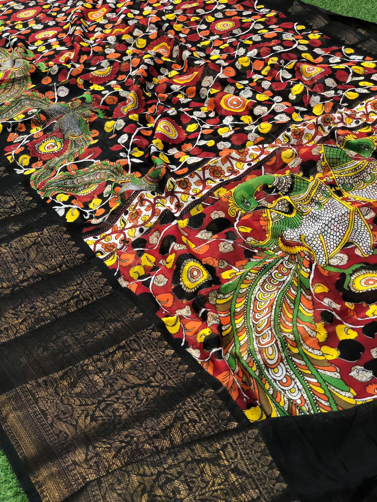 Kalamkari Saree With Blouse Pc