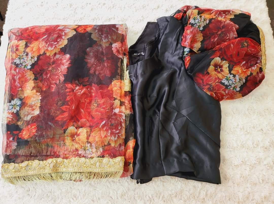 Pure Organza Saree with Stiched Blouse