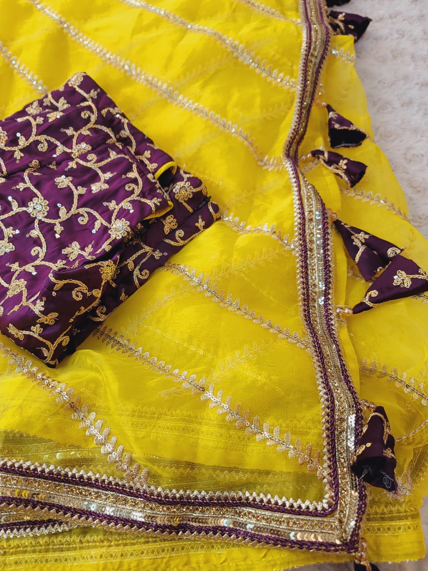 Pure Organza Saree with Stiched Blouse