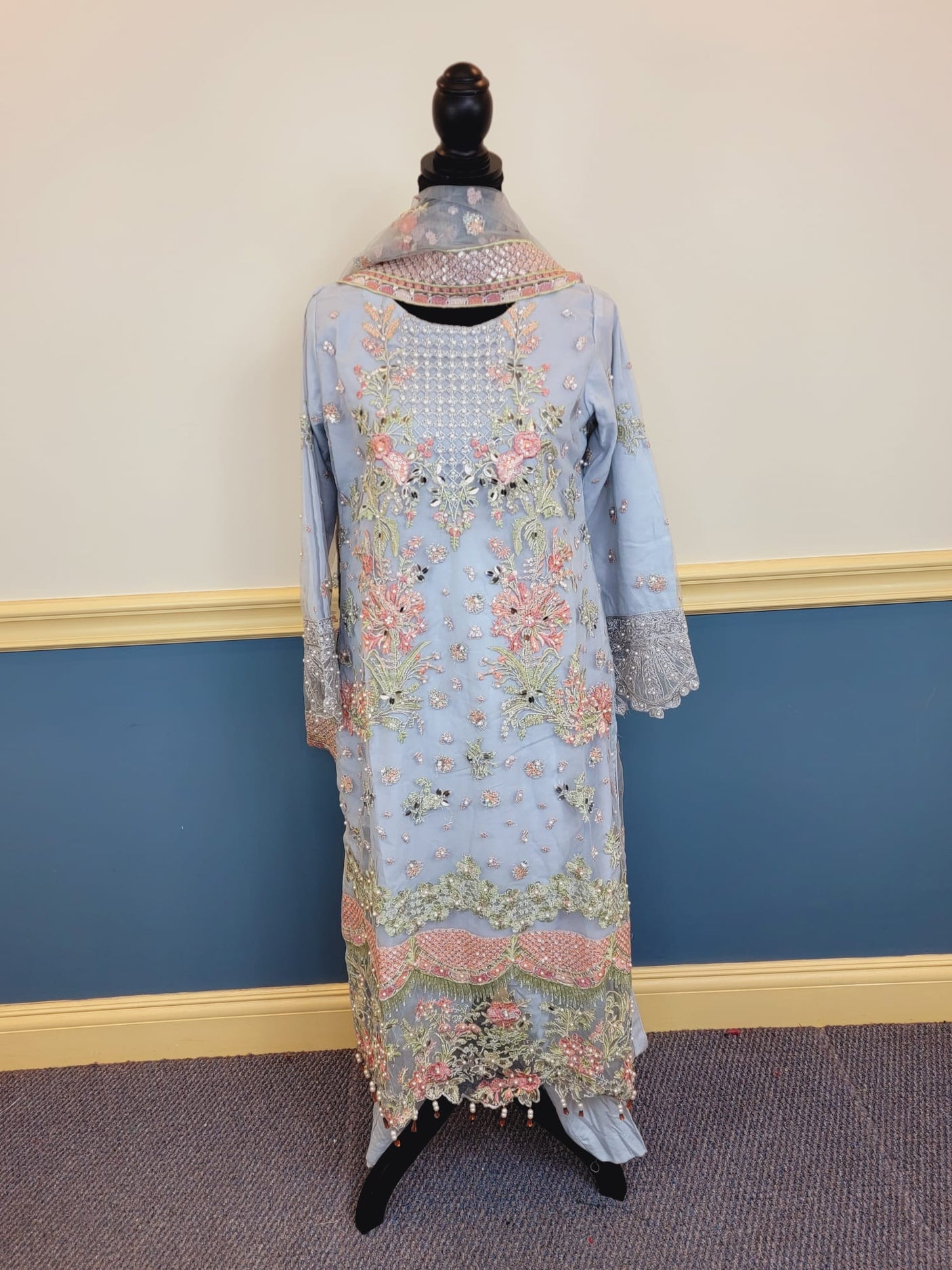 Pakistani Stitched Embroidery Party Wear Dresses Ready To Ship