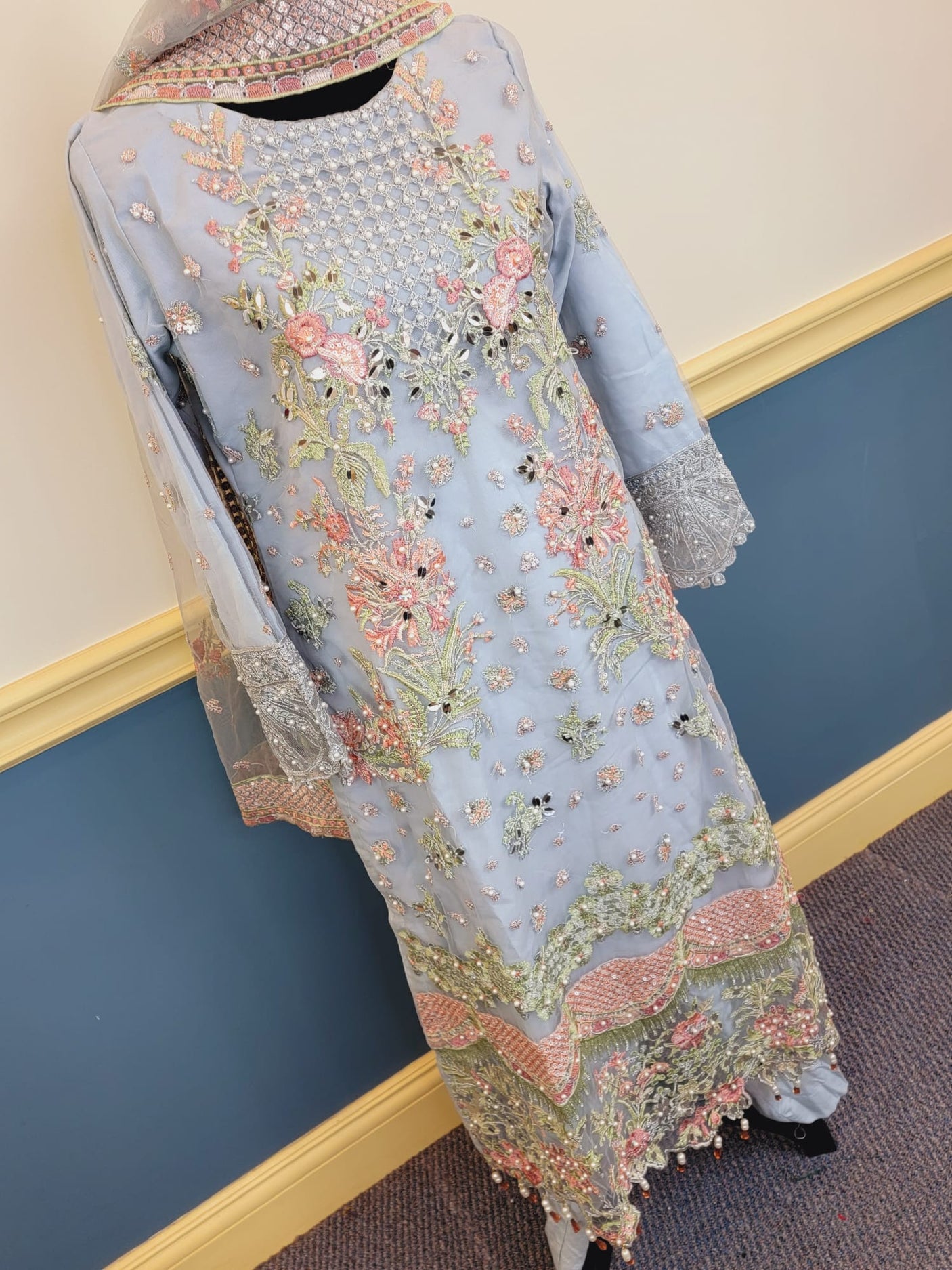 Pakistani Stitched Embroidery Party Wear Dresses Ready To Ship