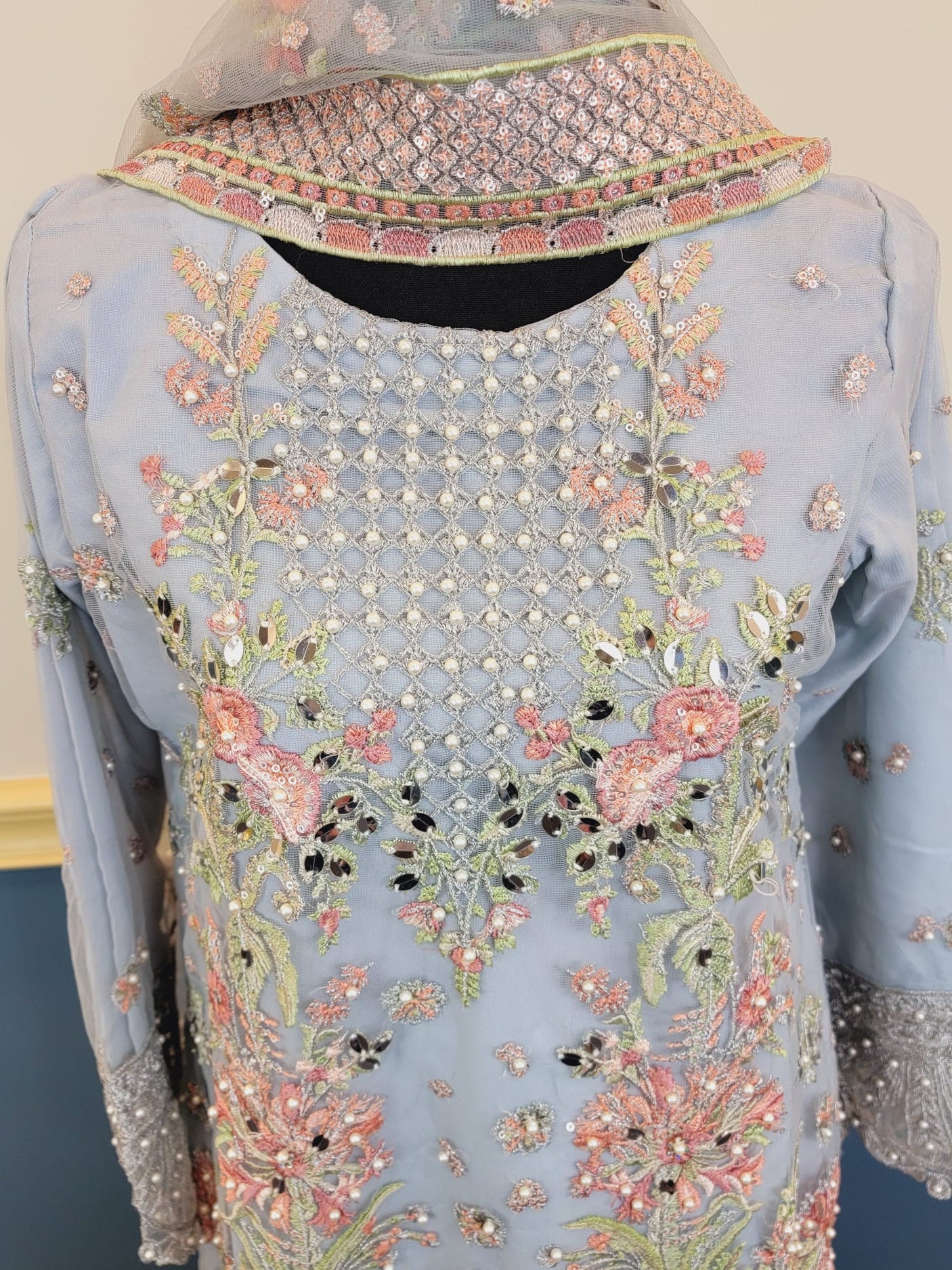 Pakistani Stitched Embroidery Party Wear Dresses Ready To Ship