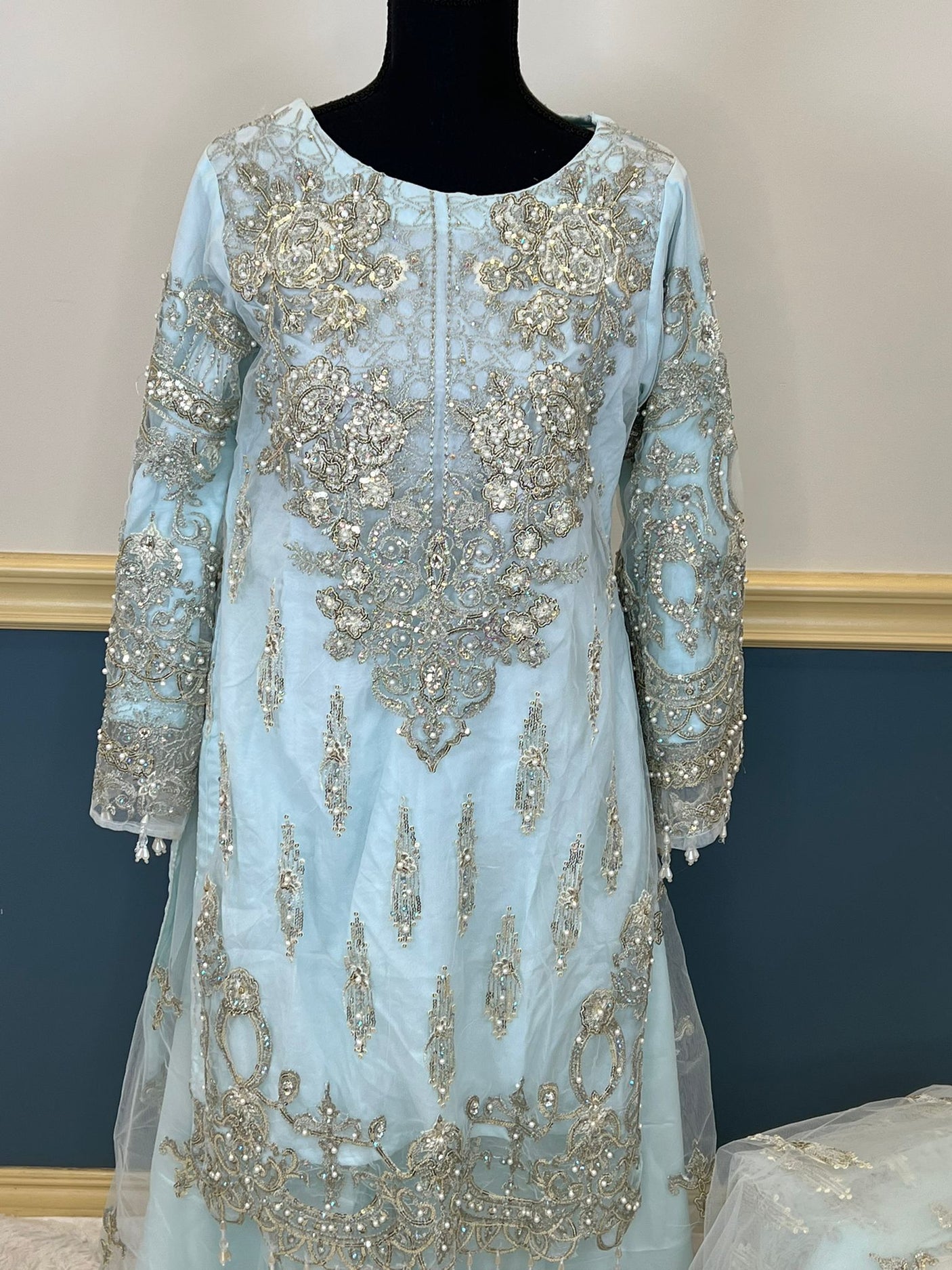 Pakistani Stitched Embroidery Party Wear Dresses Ready To Ship