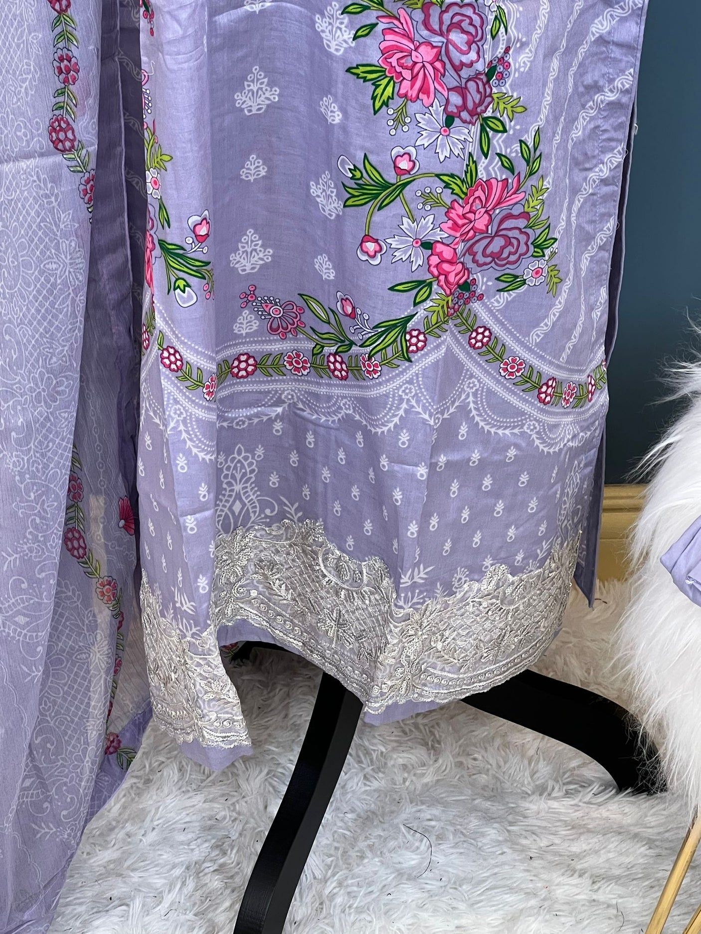 Pakistani Stitched Embroidered lawn Salwar kameez ready to ship