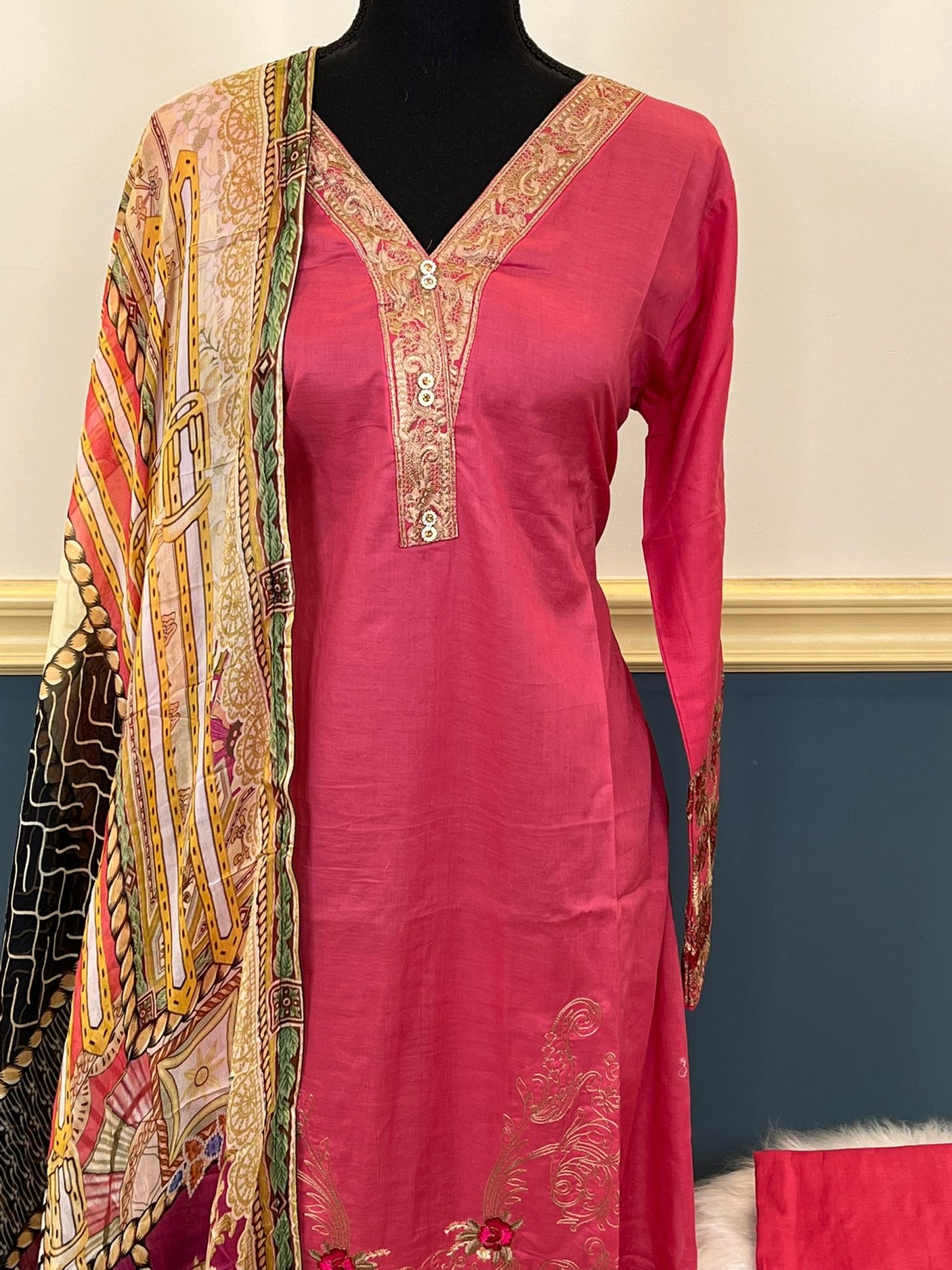 Pakistani Stitched Embroidery luxury lawn Dresses Ready To Ship