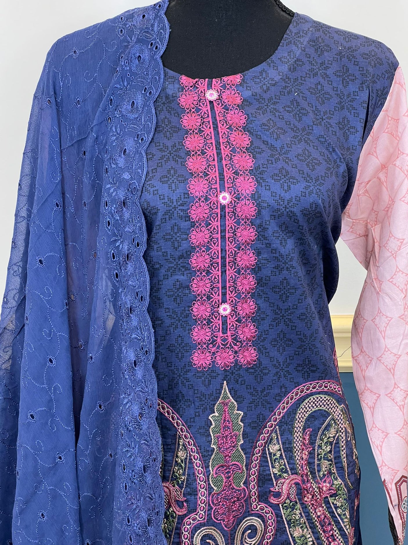 Pakistani Stitched Embroidery luxury lawn Dresses Ready To Ship
