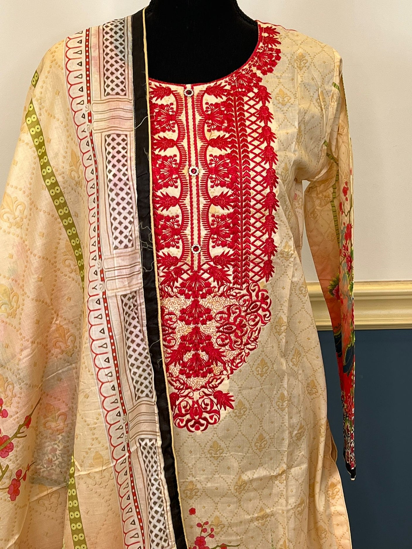 Pakistani Stitched Embroidery luxury lawn Dresses Ready To Ship