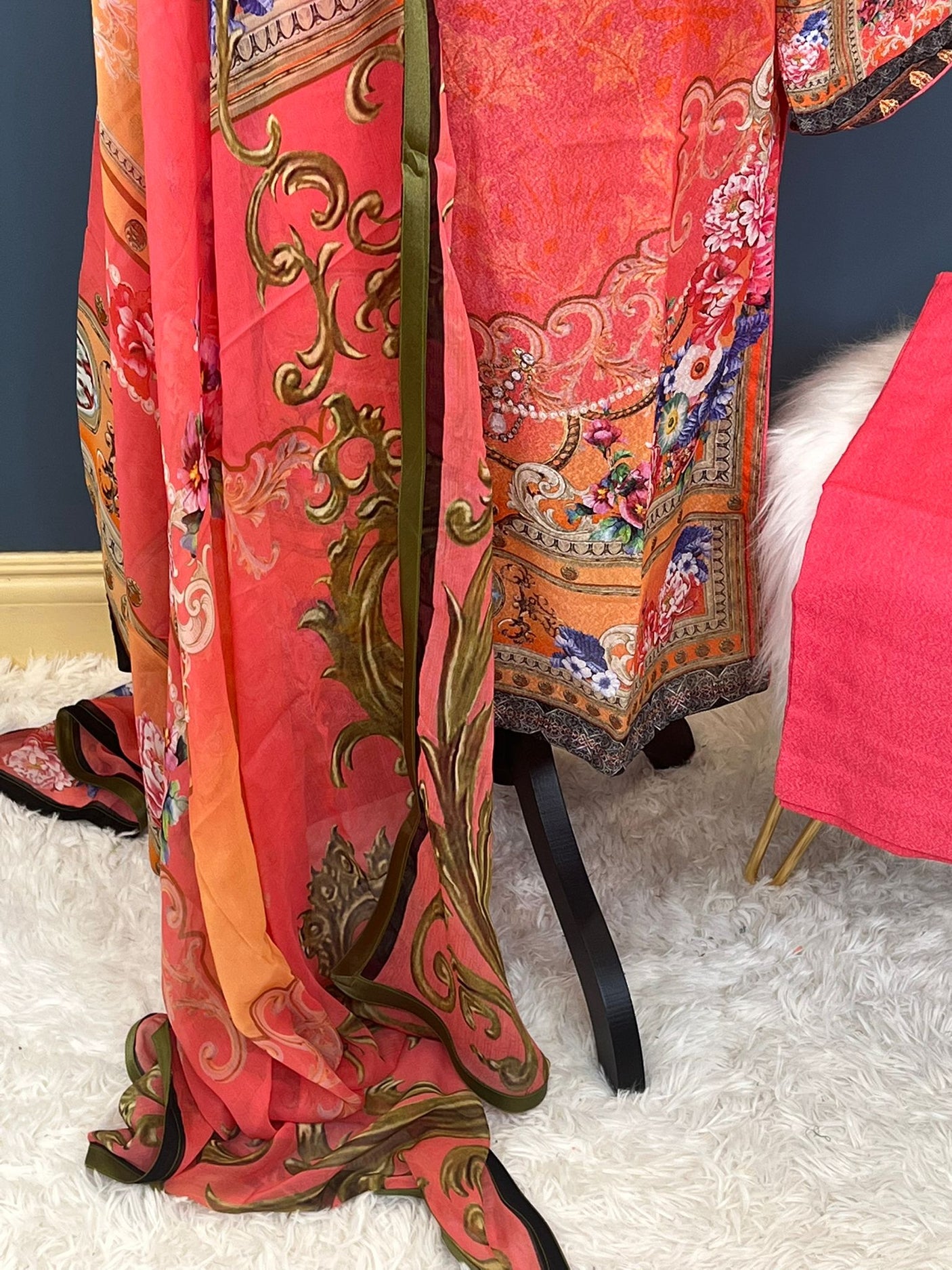 Pakistani Stitched Embroidery luxury lawn Dresses Ready To Ship