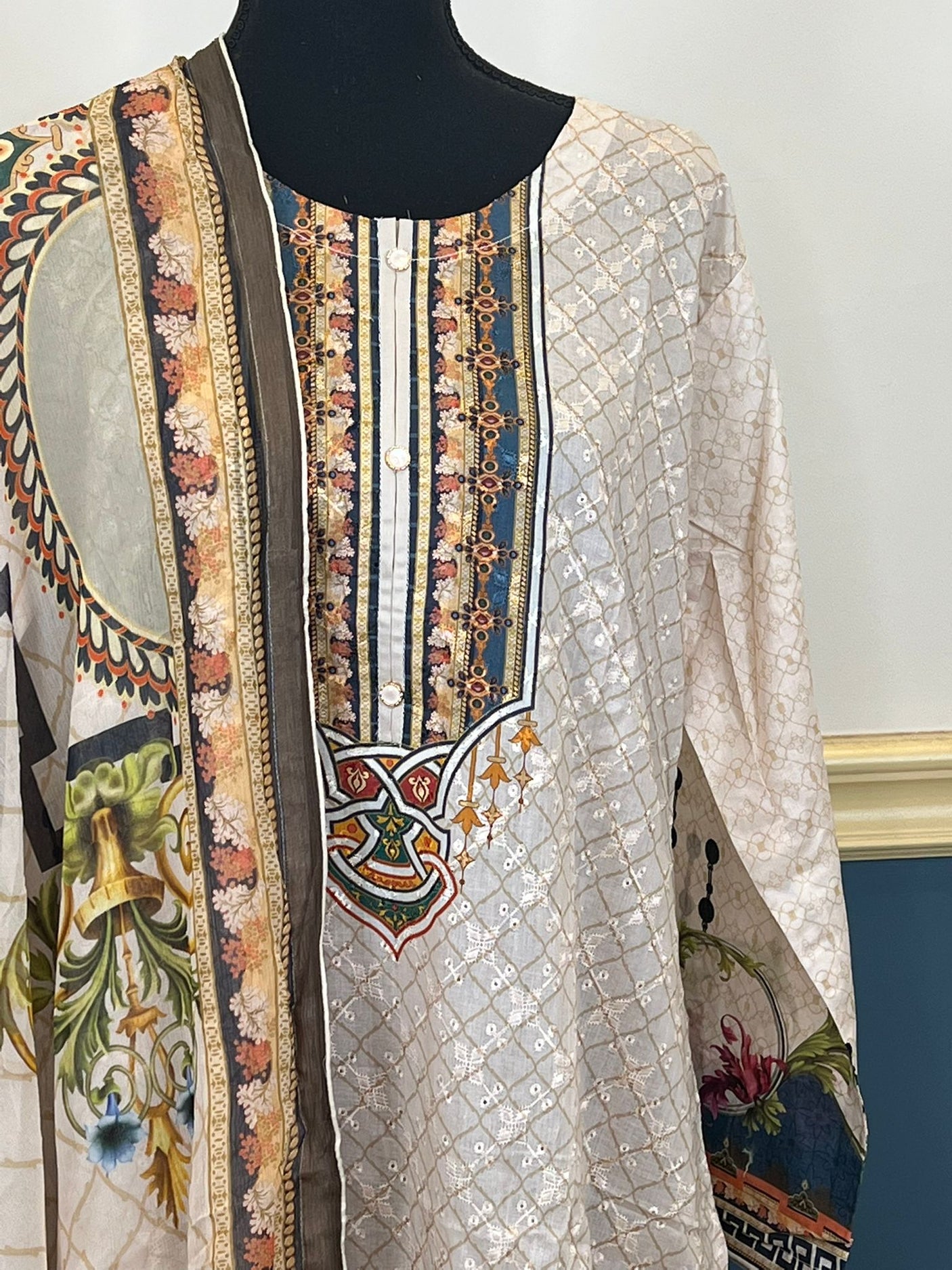 Pakistani Stitched Embroidery luxury lawn Dresses Ready To Ship