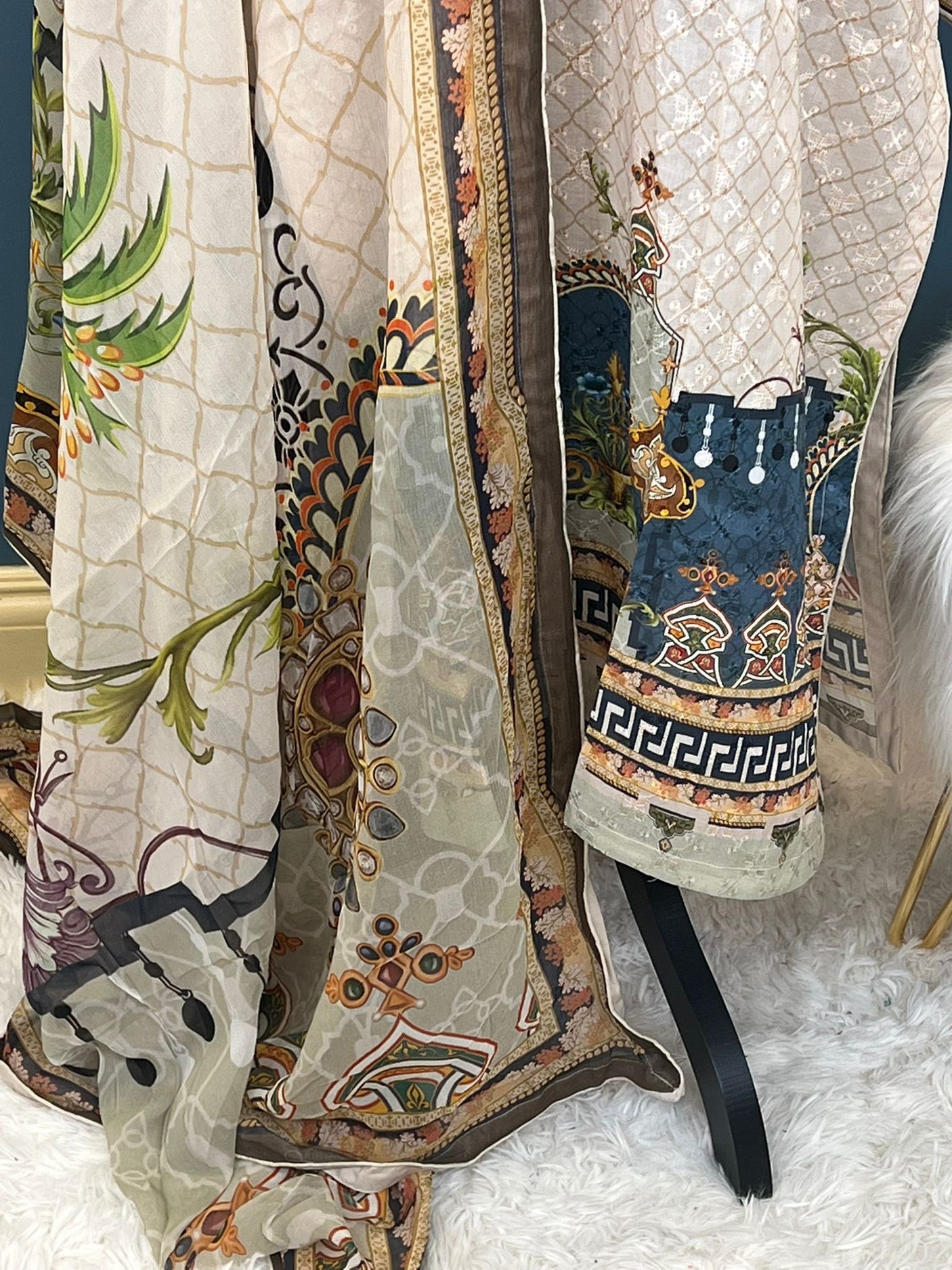 Pakistani Stitched Embroidery luxury lawn Dresses Ready To Ship