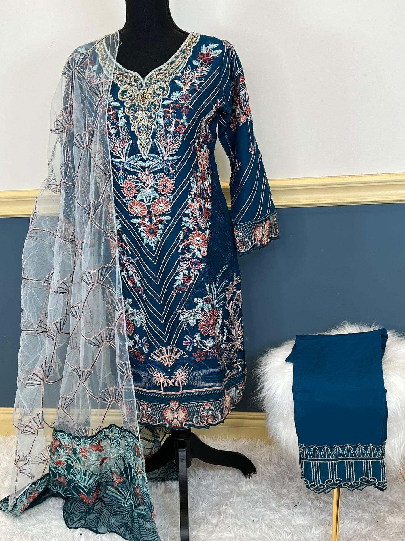 Pakistani Embroidered Party wear Ready To Ship