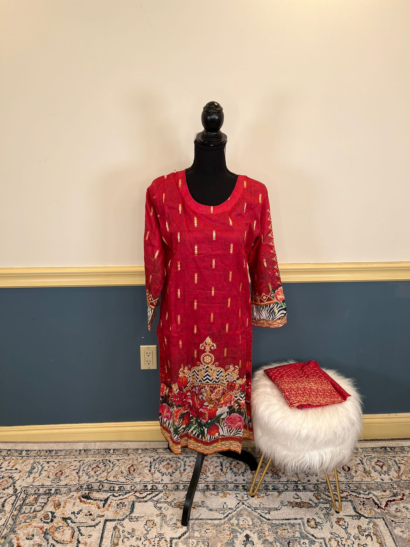 Pakistani Stitched Embroidery Lawn Suit Ready To Ship