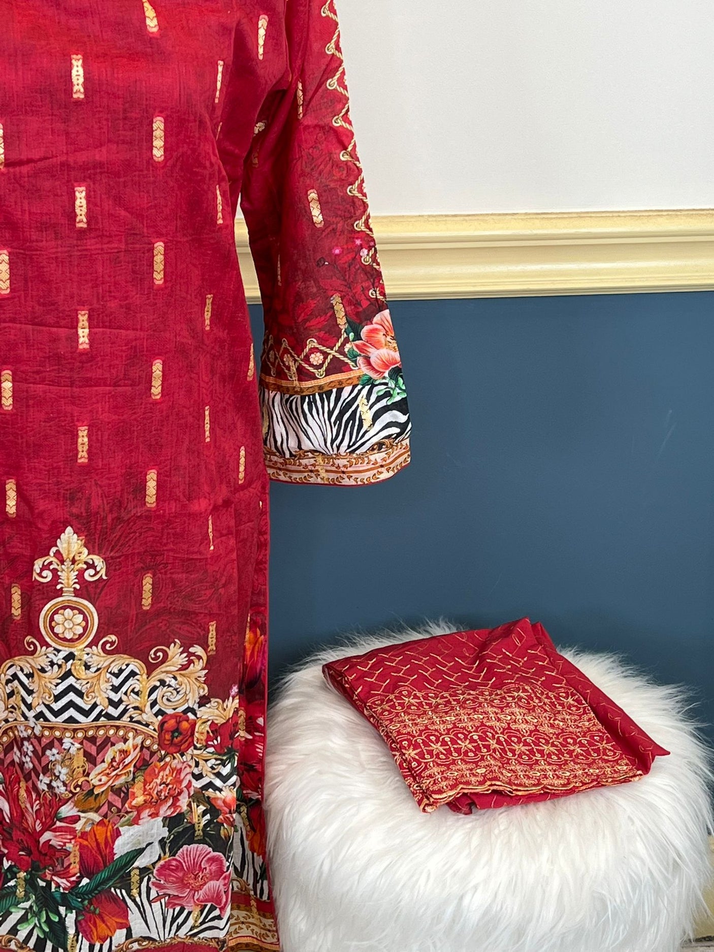 Pakistani Stitched Embroidery Lawn Suit Ready To Ship