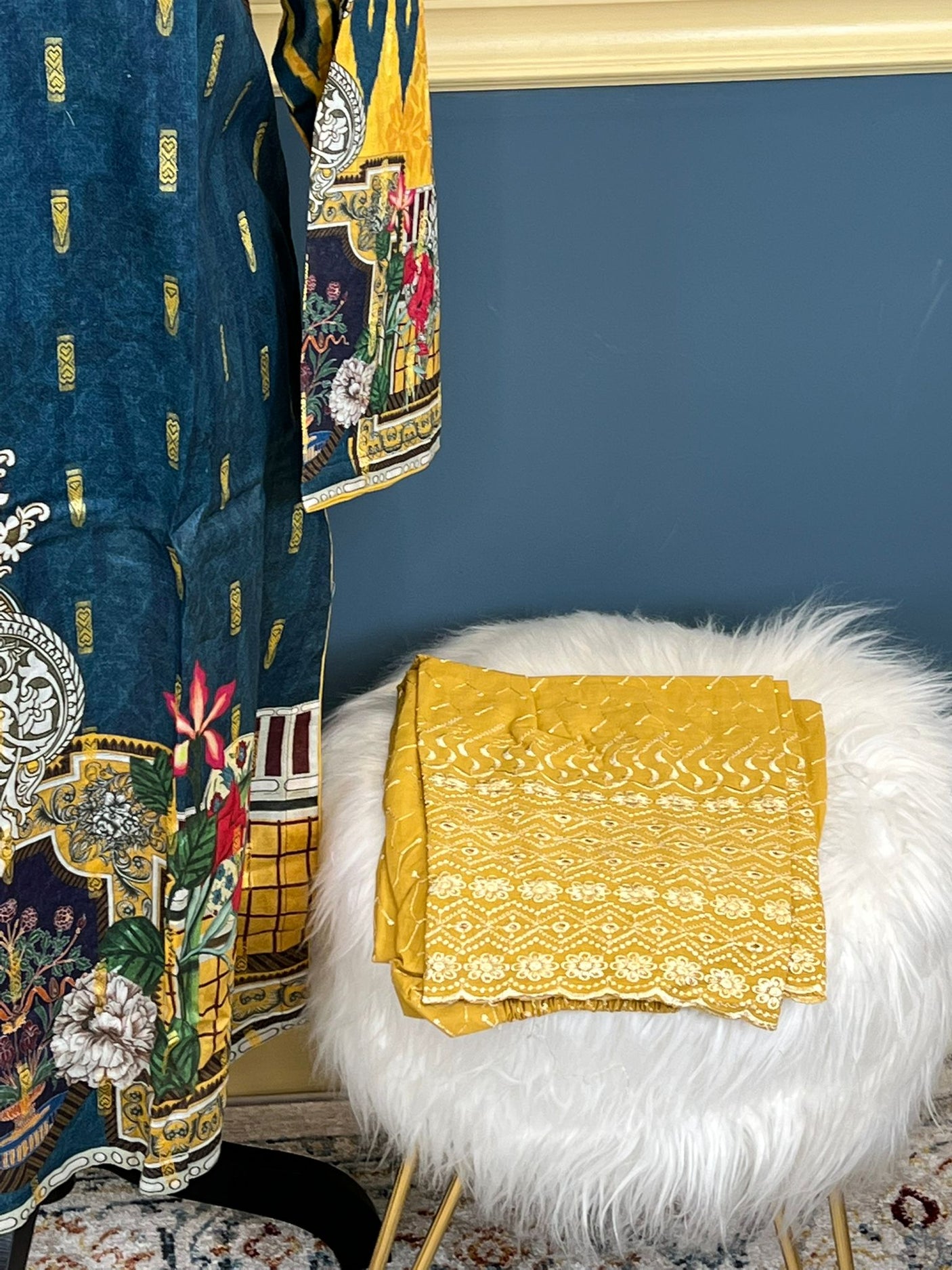 Pakistani Stitched Embroidery Lawn Suit Ready To Ship