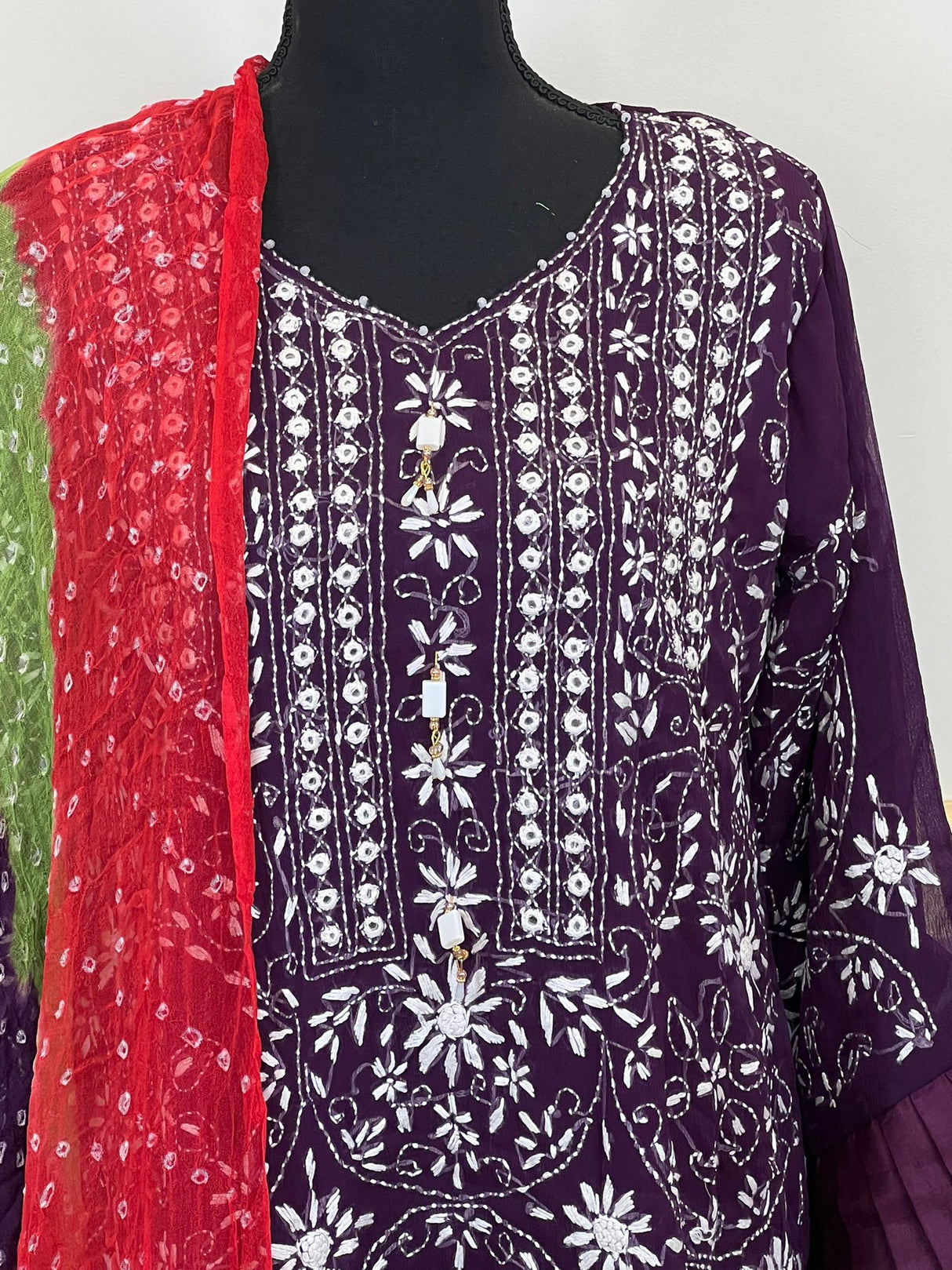 Hand Made Chunri Pakka Bor Jall Suits