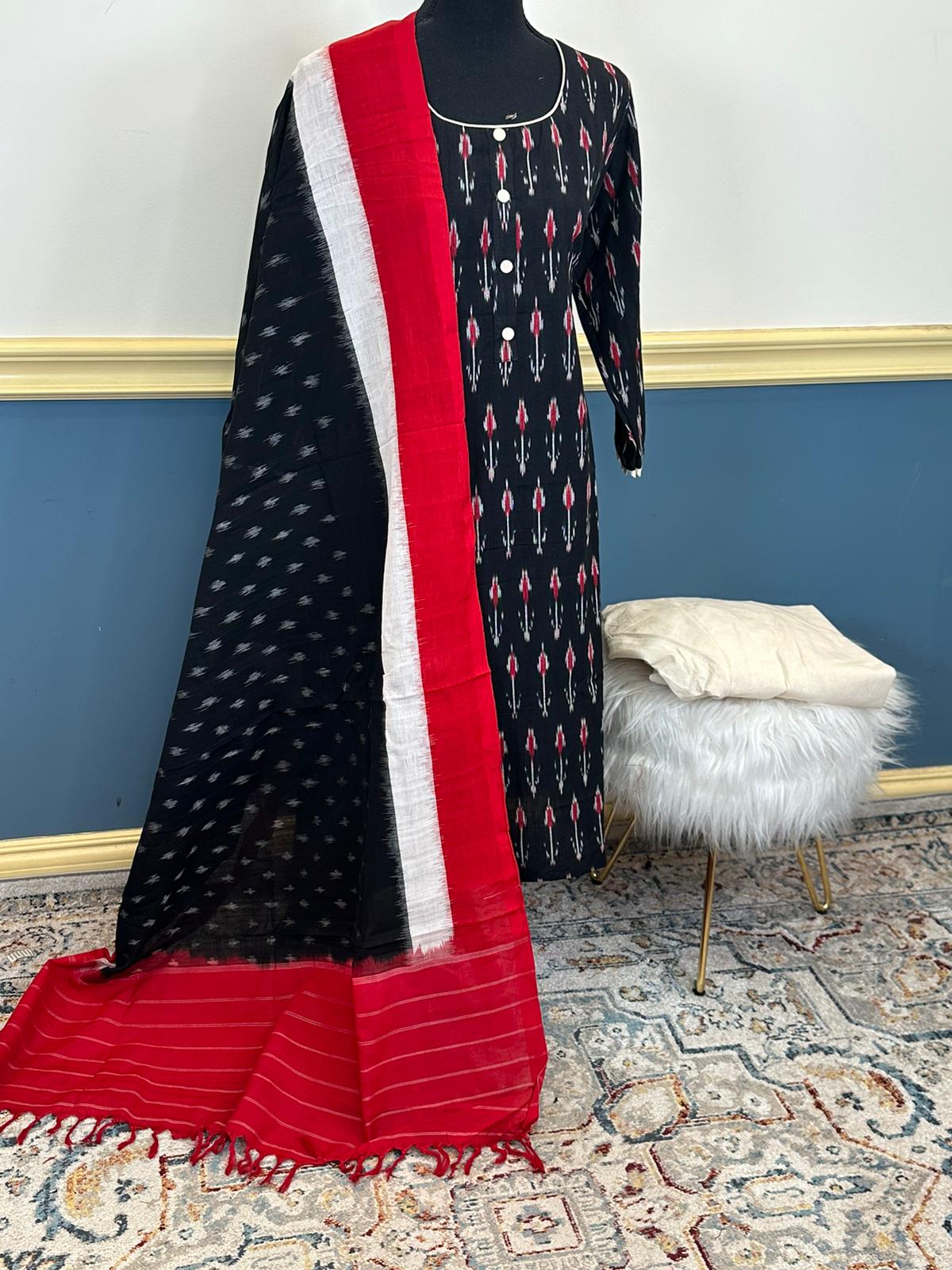 Ikkat salwer laminate Collection