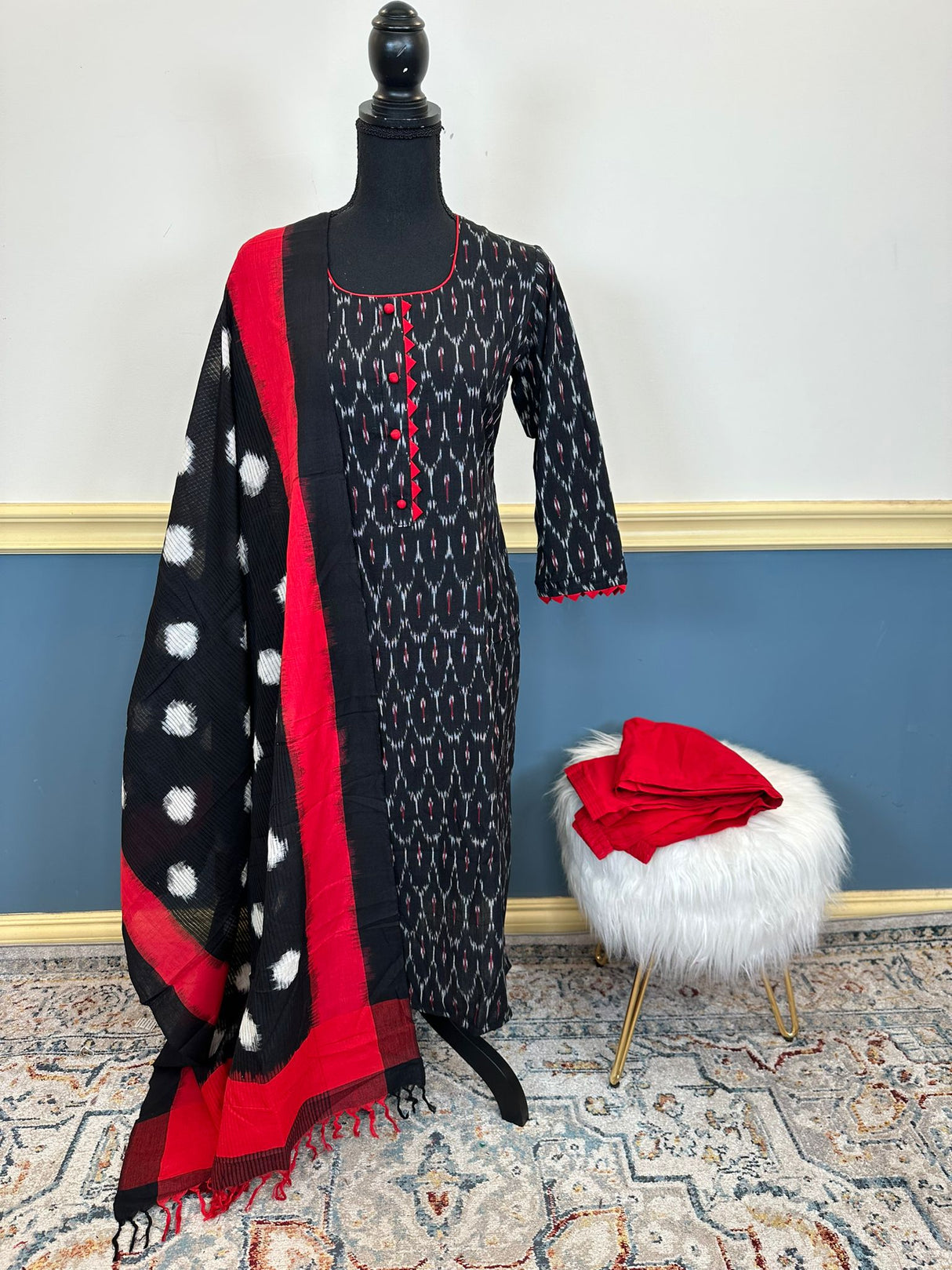 Ikkat salwer laminate Collection