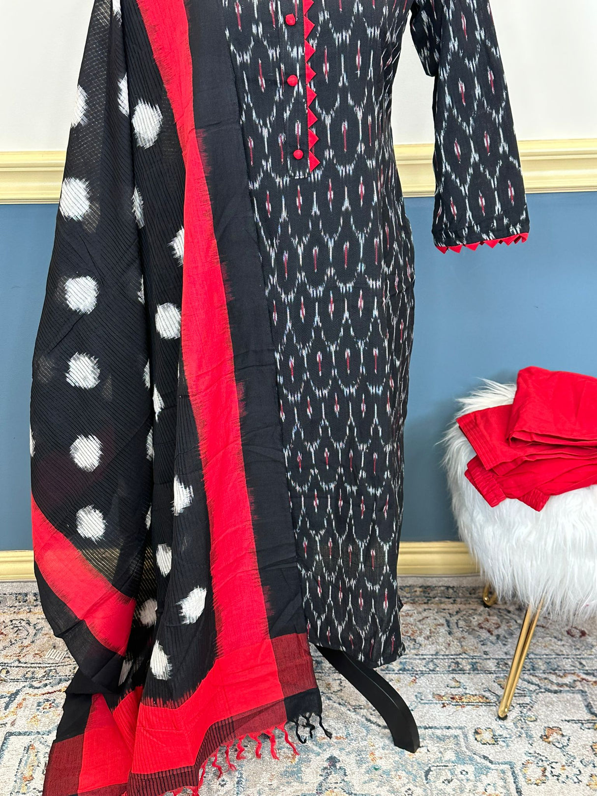 Ikkat salwer laminate Collection