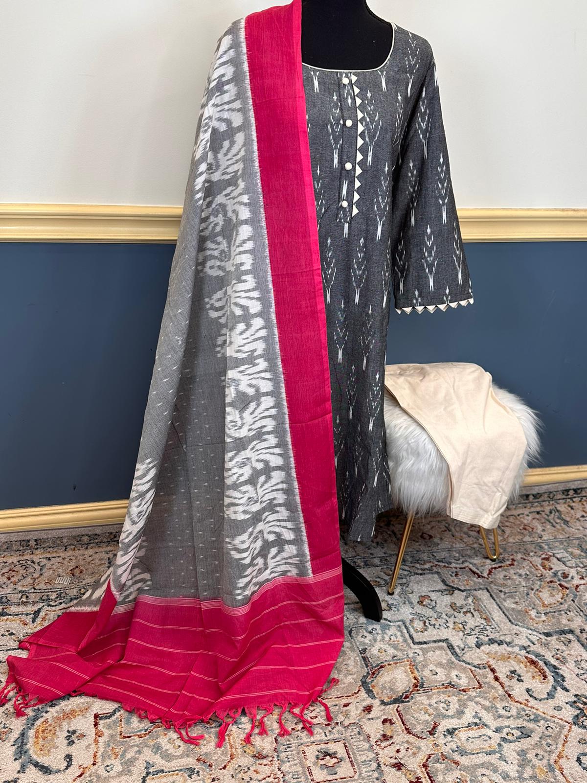 Ikkat salwer laminate Collection