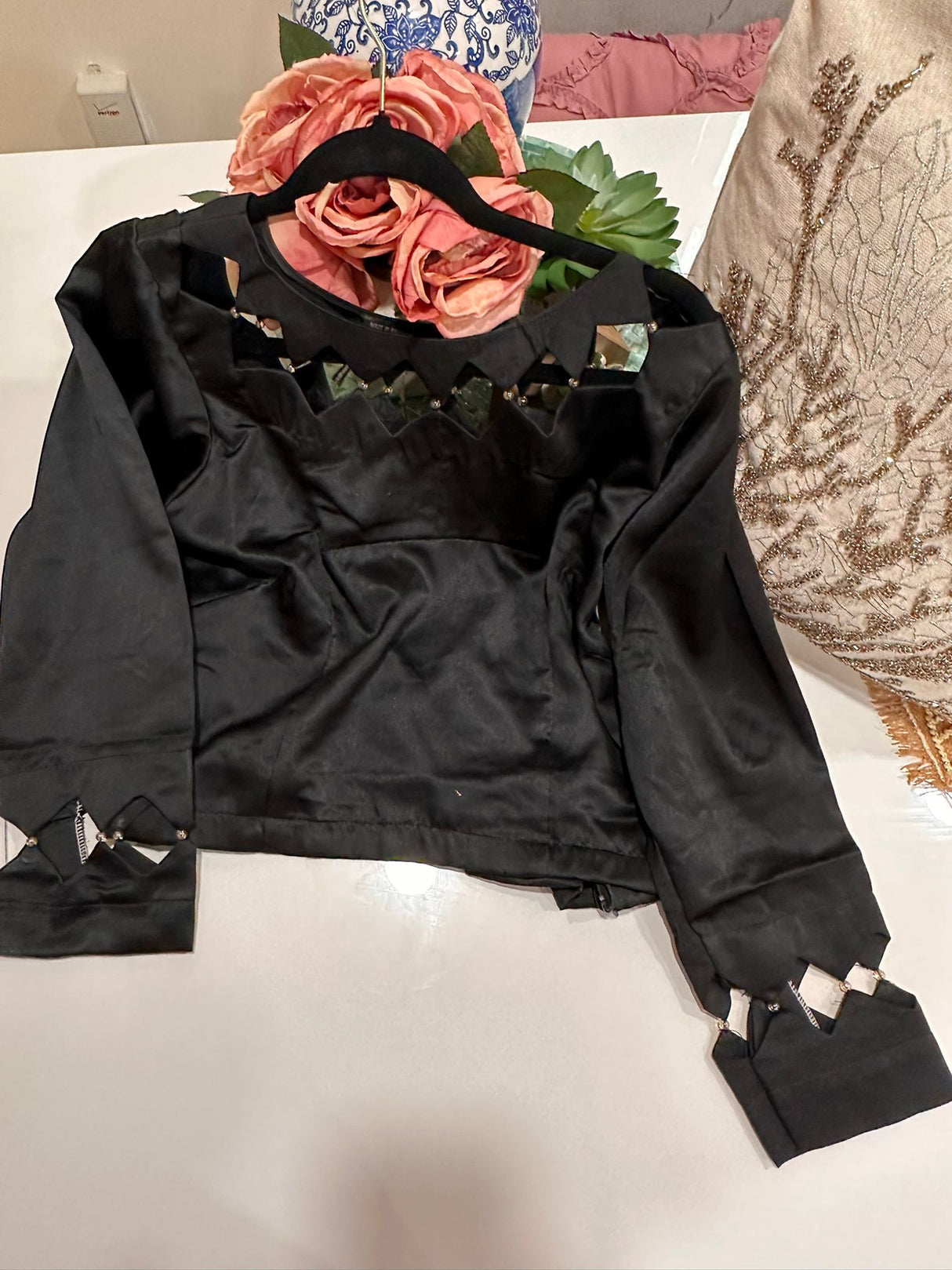 Long Sleeve Stitched Blouse