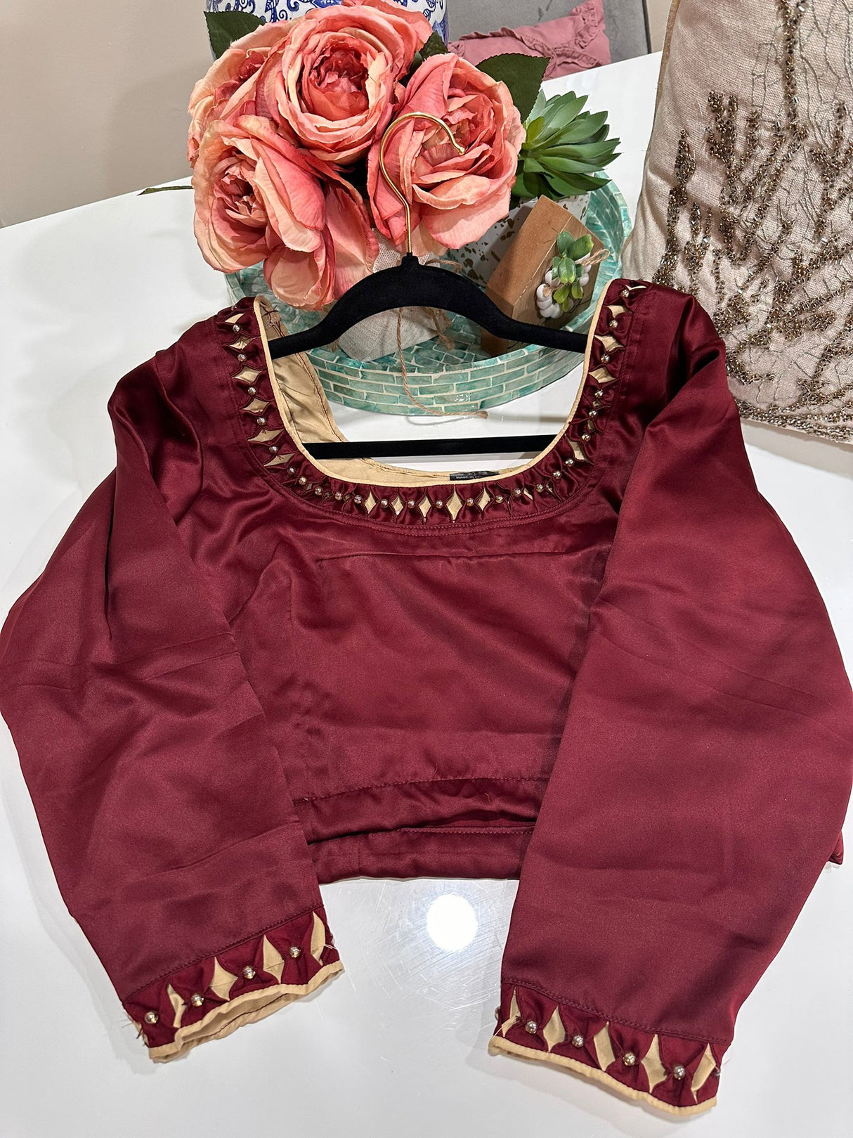 Long Sleeve Stitched Blouse