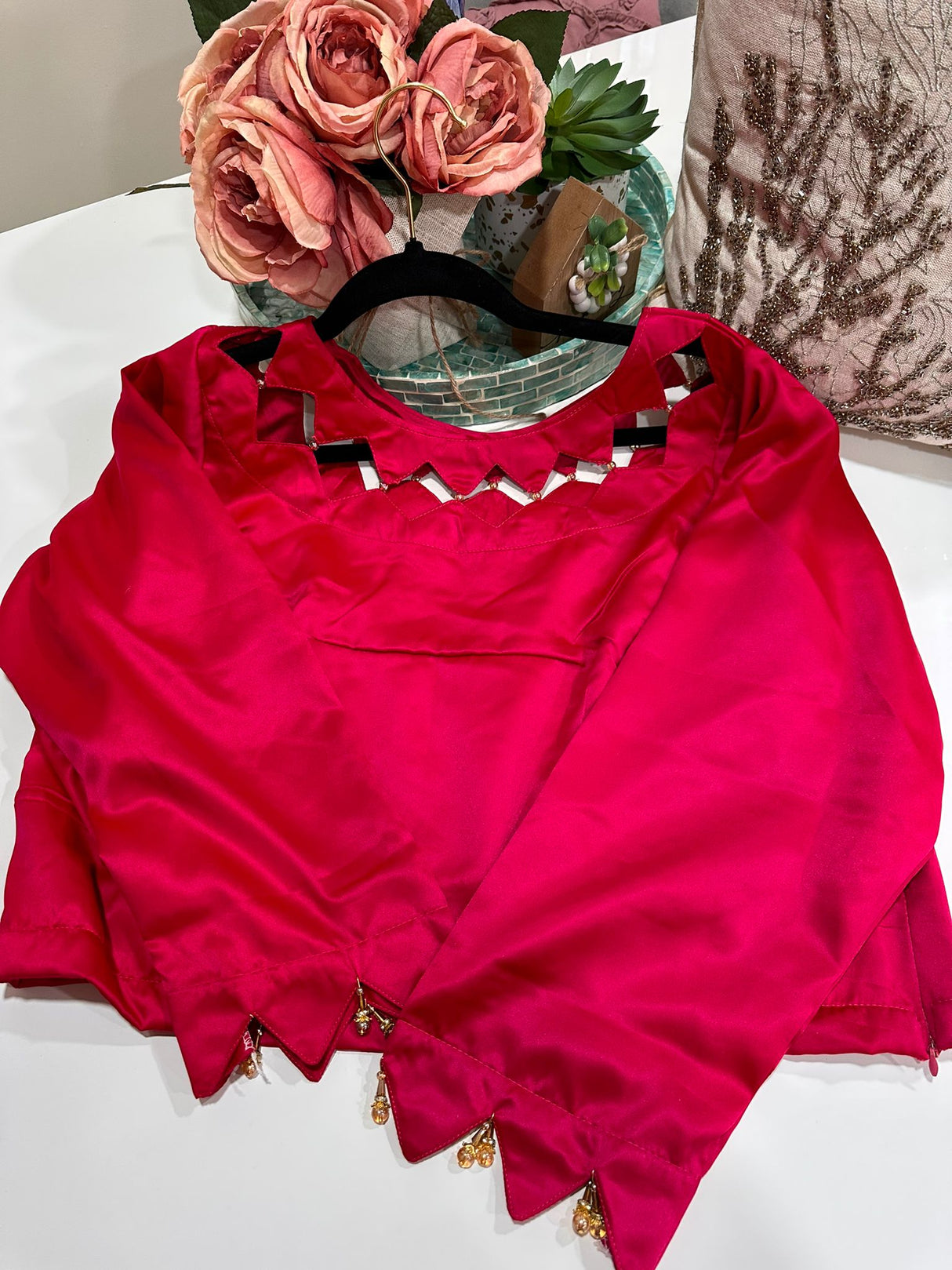 Long Sleeve Stitched Blouse