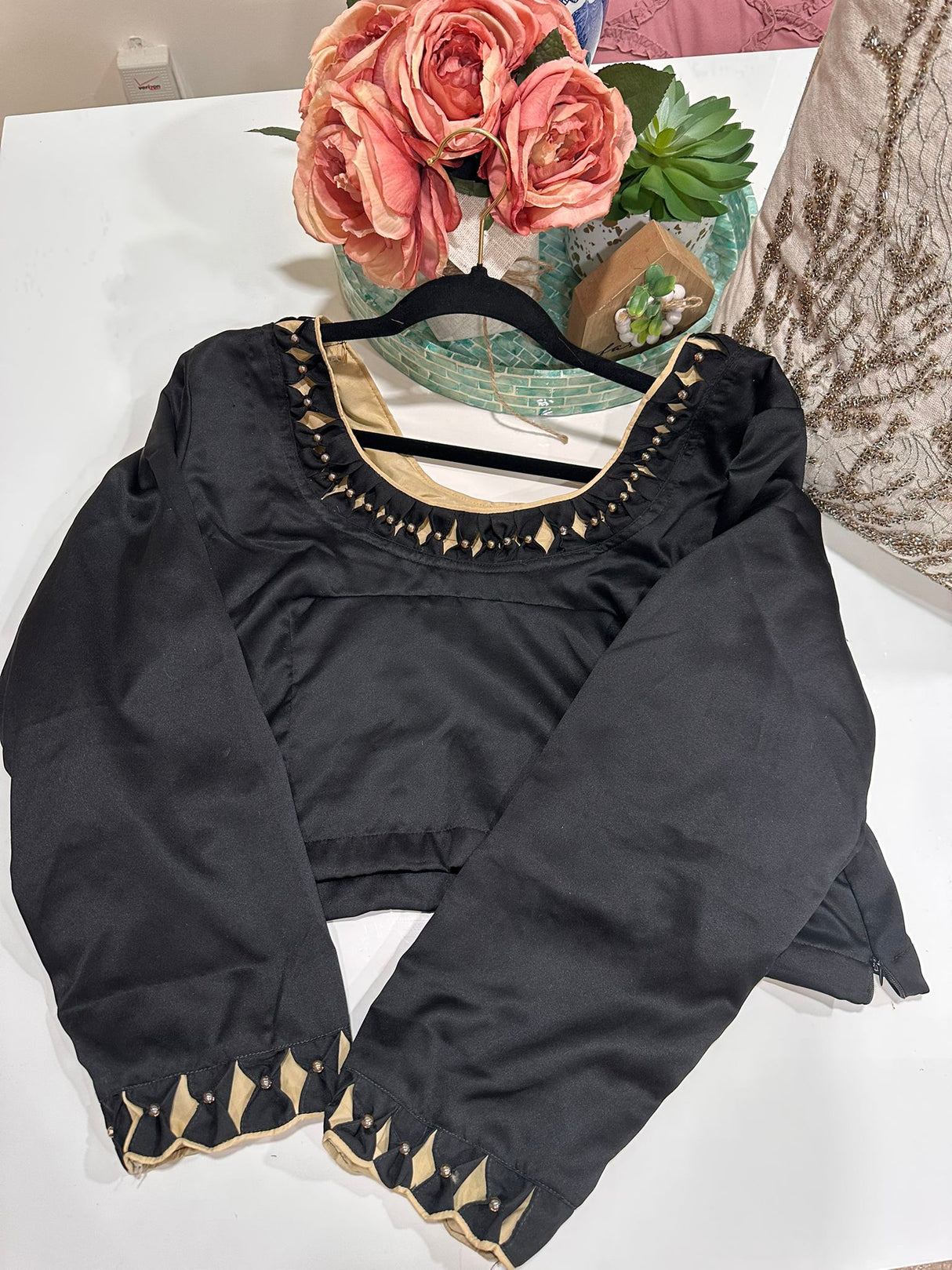 Long Sleeve Stitched Blouse