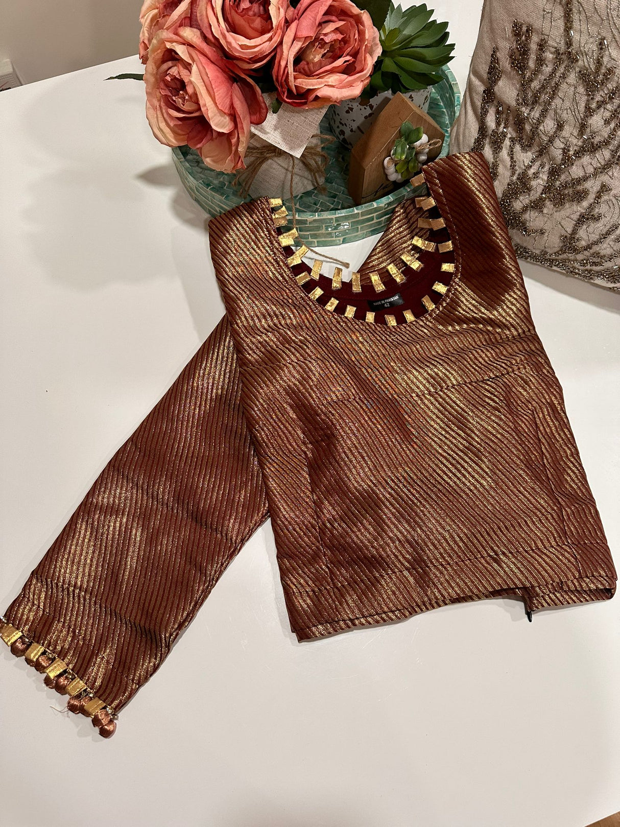 Long Sleeve Stitched Blouse