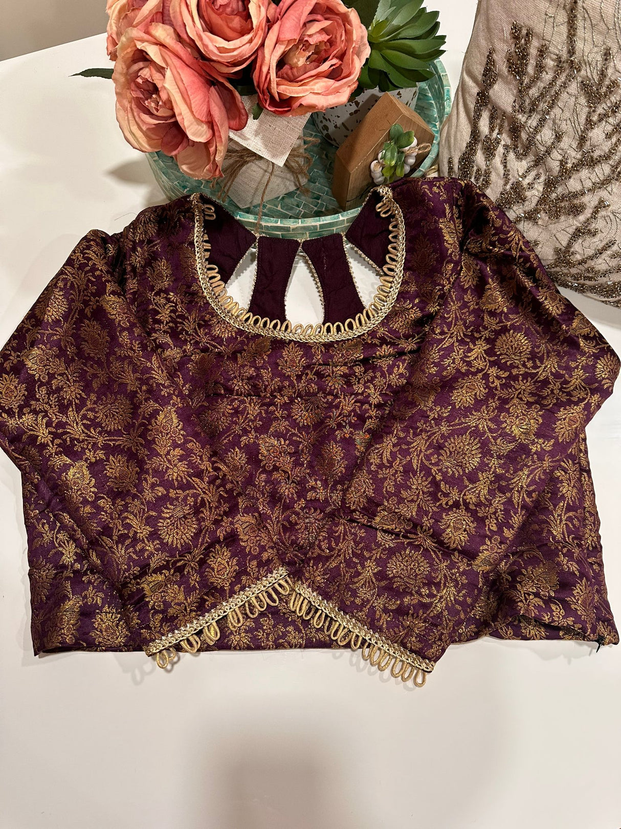 Long Sleeve Stitched Blouse