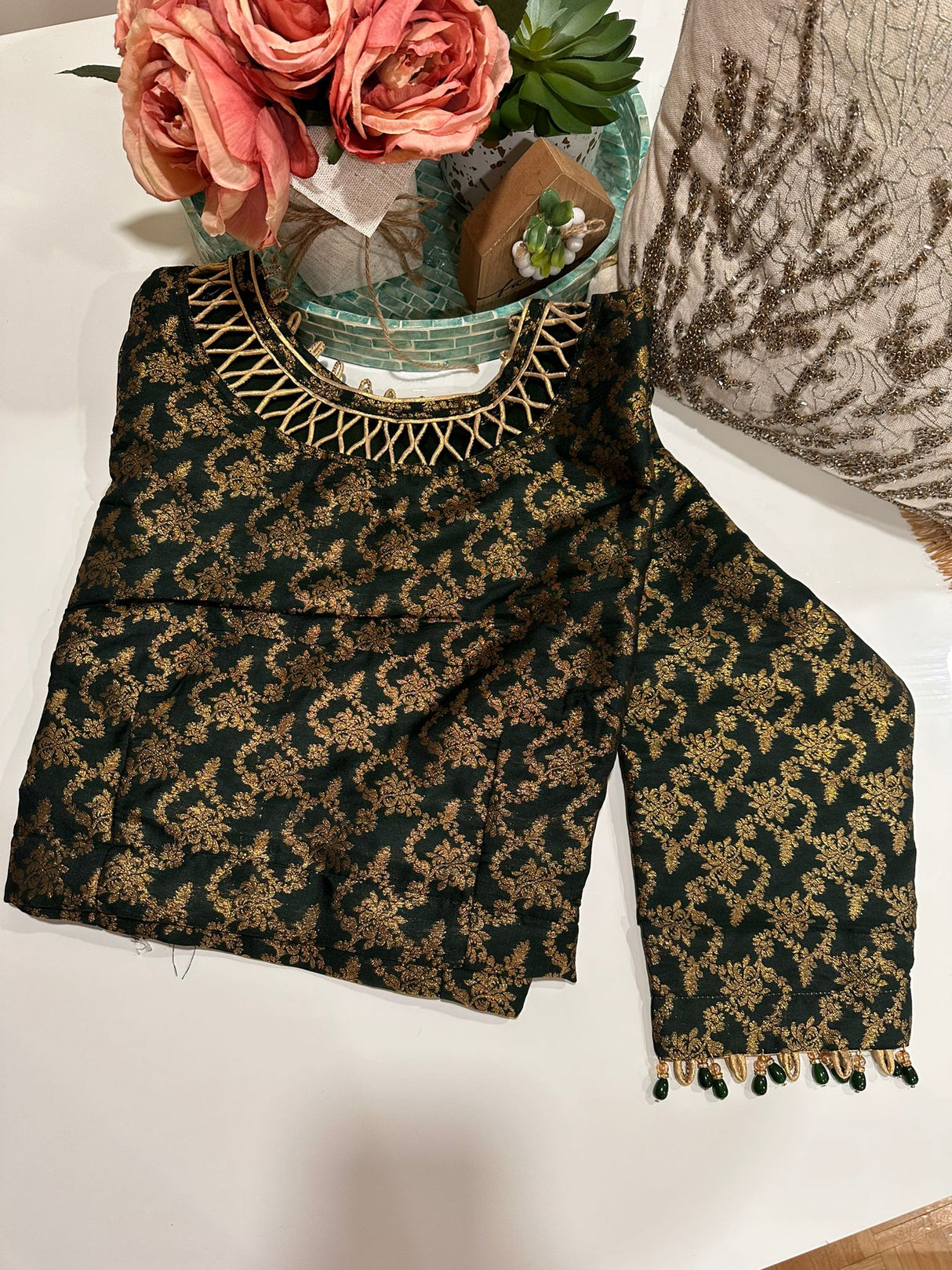 Long Sleeve Stitched Blouse