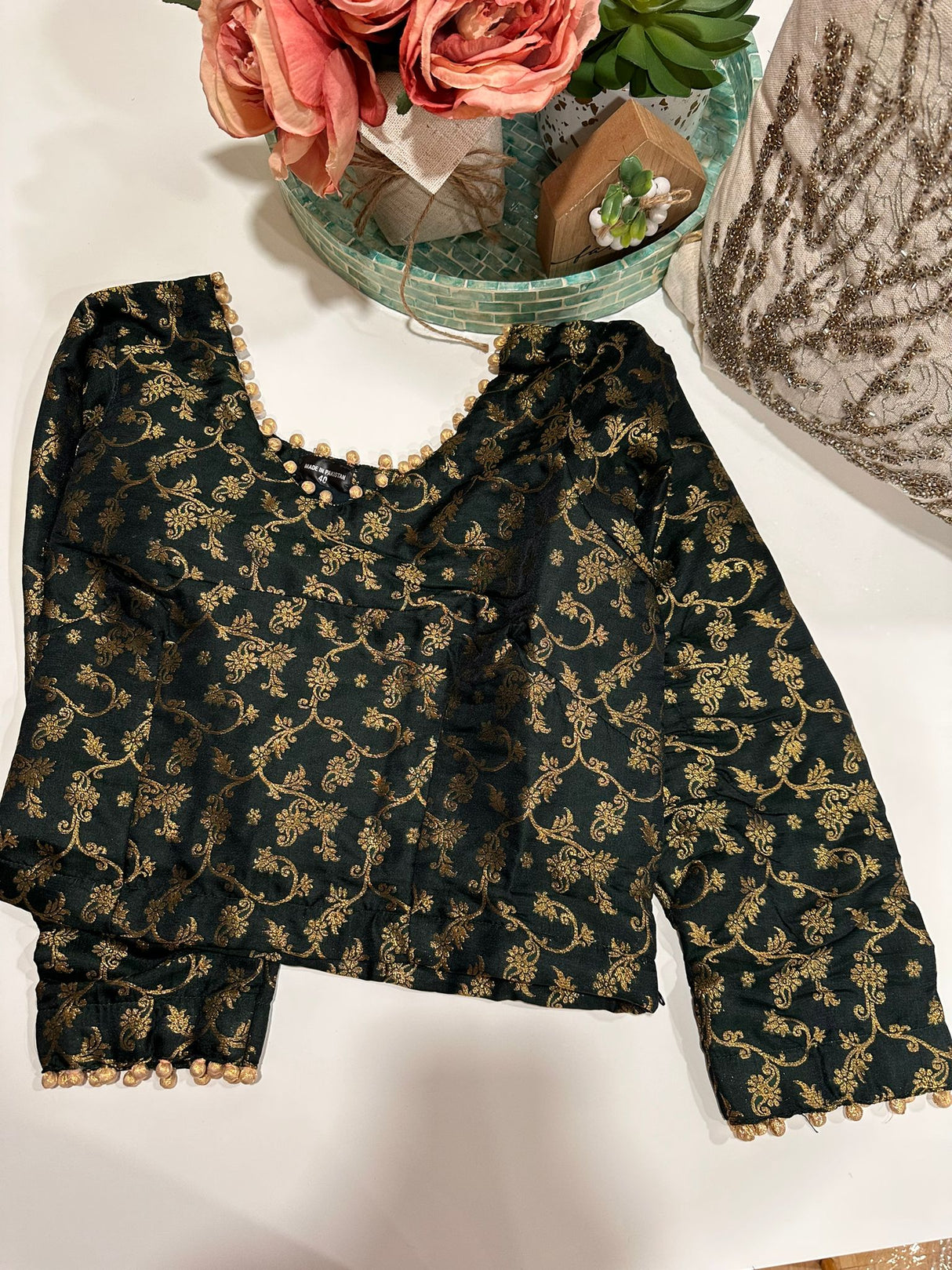 Long Sleeve Stitched Blouse