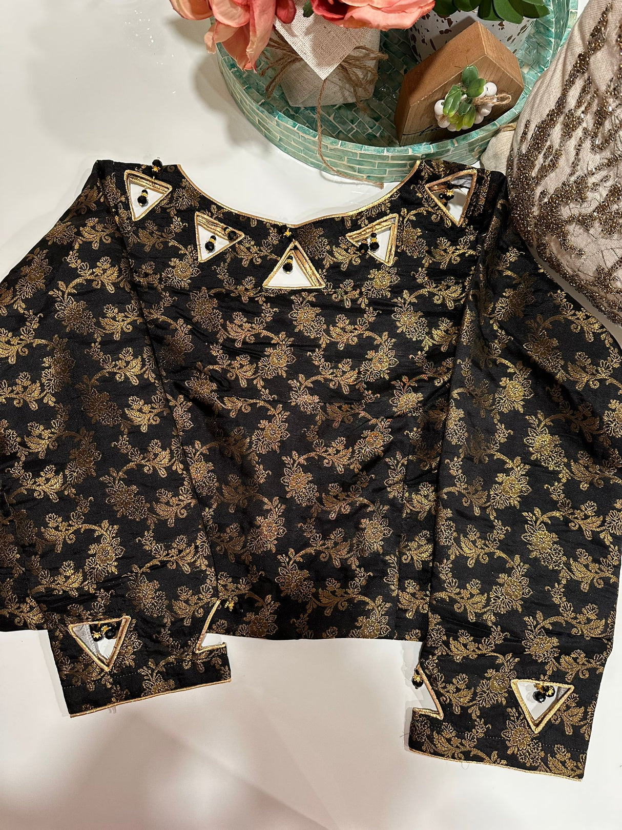 Long Sleeve Stitched Blouse