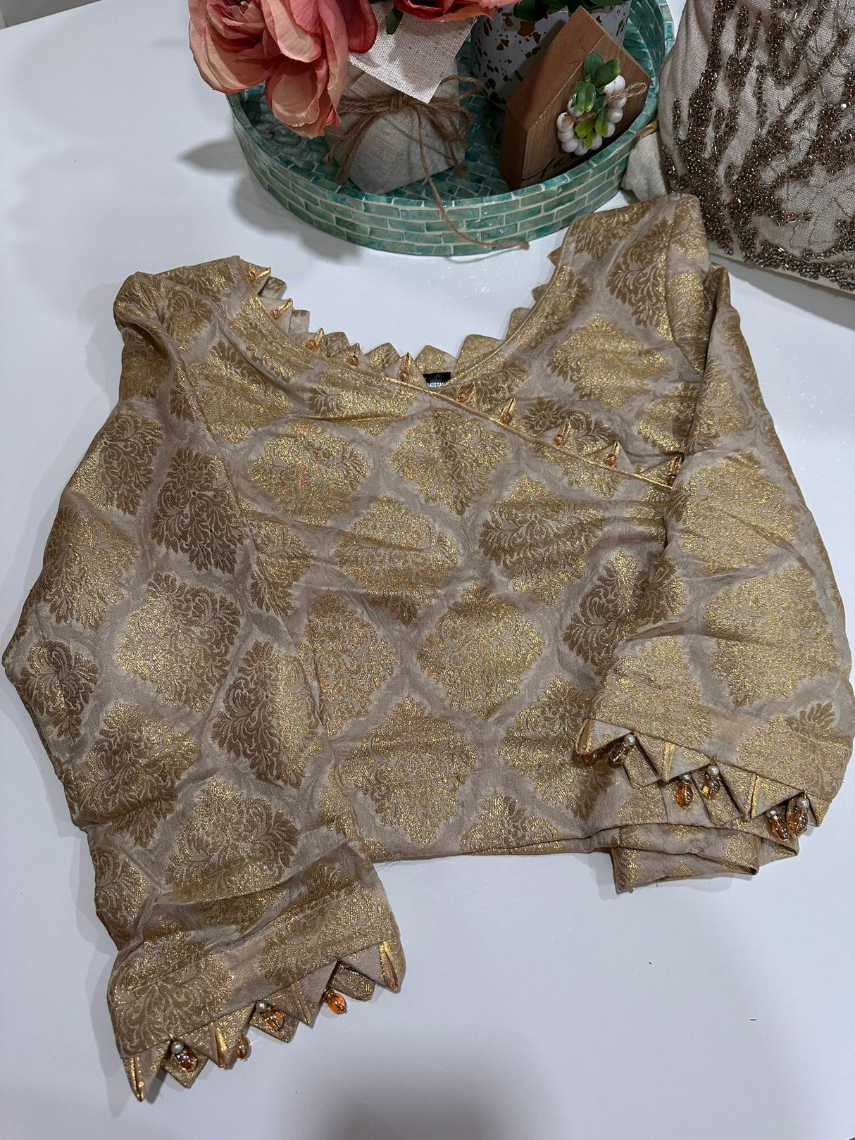 Long Sleeve Stitched Blouse