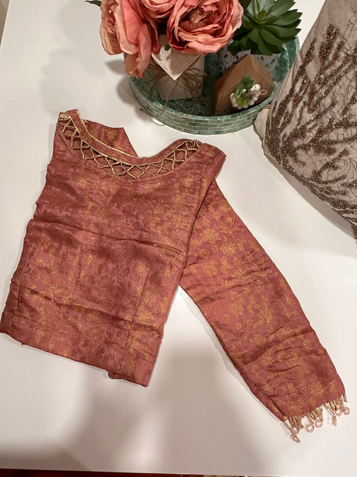 Long Sleeve Stitched Blouse