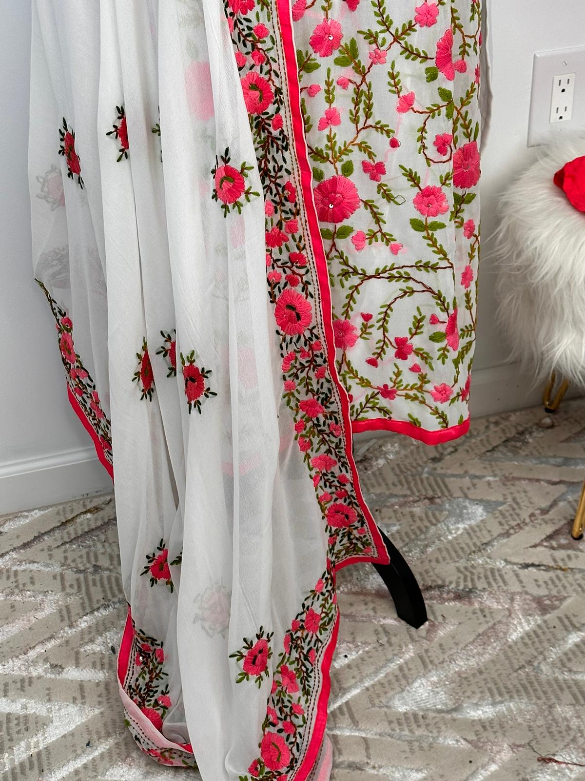 Gulabo Jaipuri Georgette Gota Patti Embroidered & Hand Hmbroidered Set