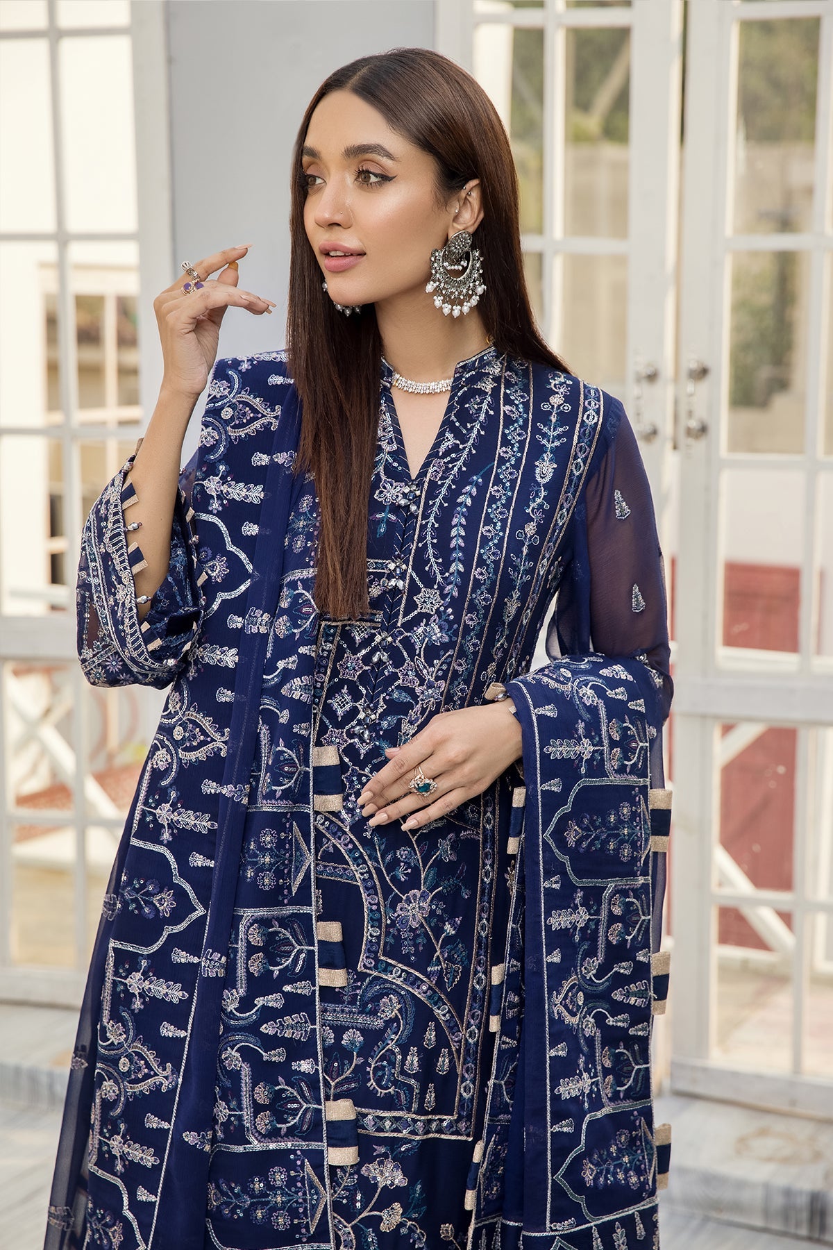 Alizeh Luxury  Embroidered Chiffon Collection-100% Original