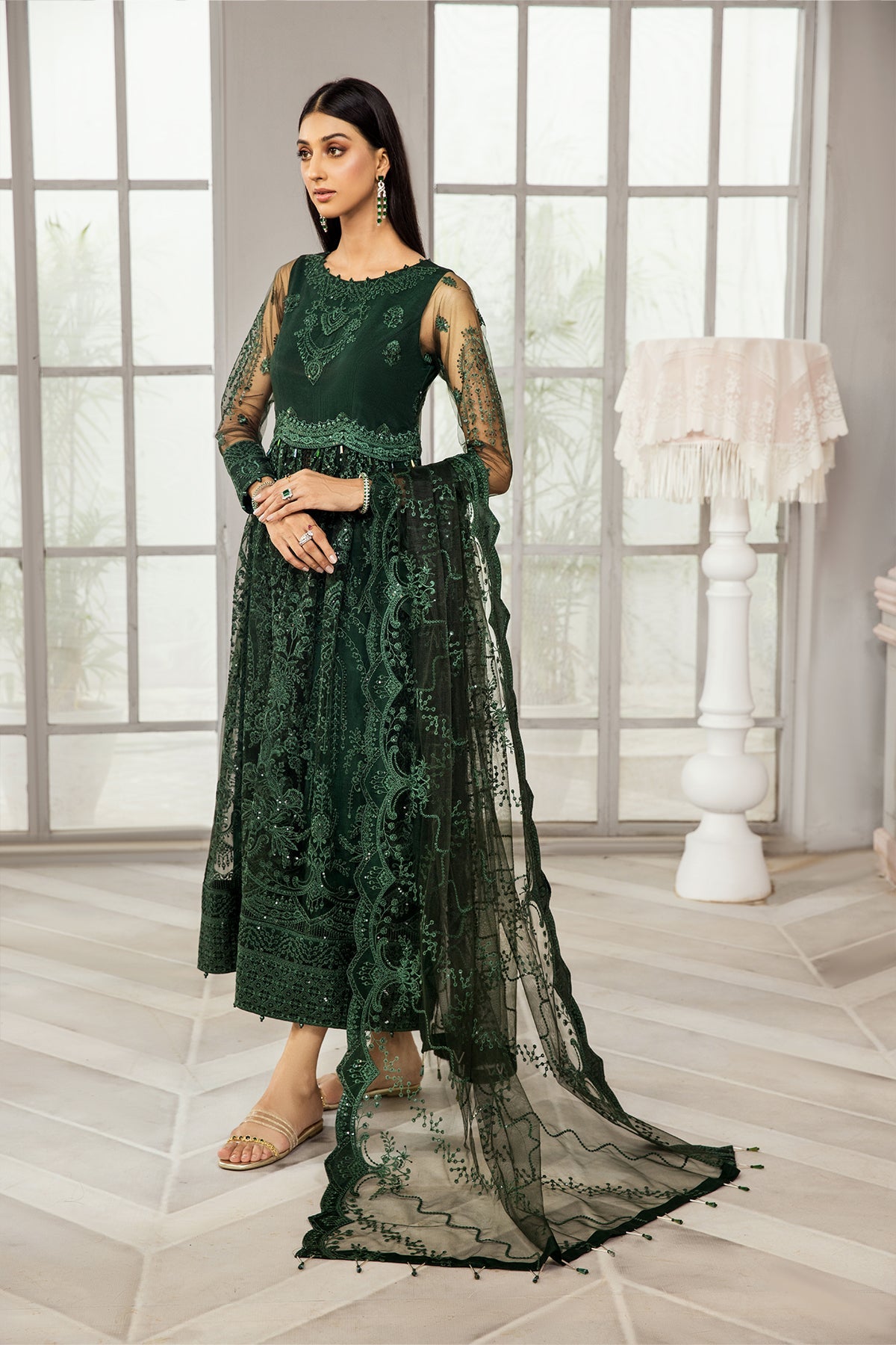 Alizeh Luxury  Embroidered Chiffon Collection-100% Original