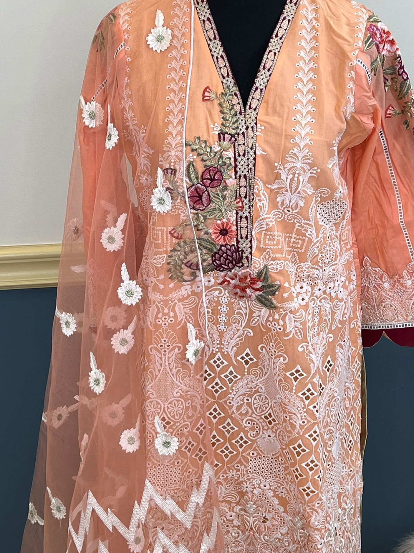 Pakistani Stitched Embroidery Party Wear Dresses Ready To Ship