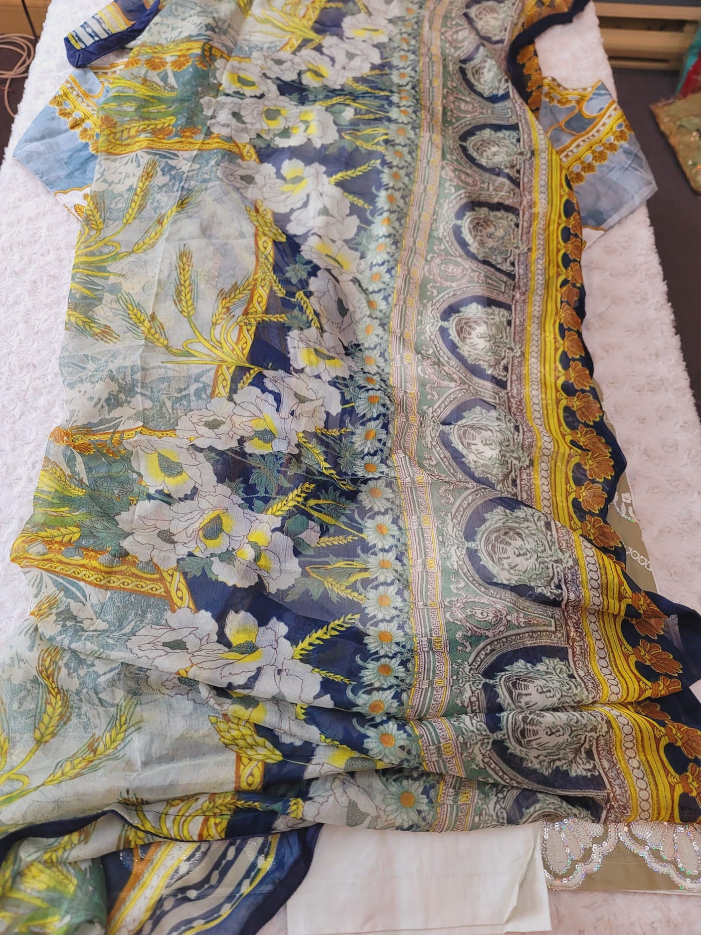 Pakistani Stitched lawn Embroidered Salwar kameez ready to ship