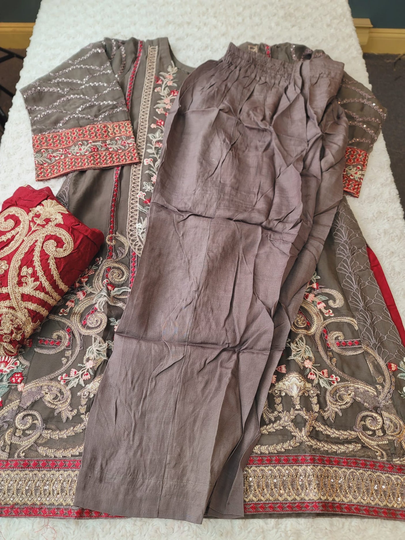 Pakistani Stitched Embroidery Party Wear Dresses Ready To Ship