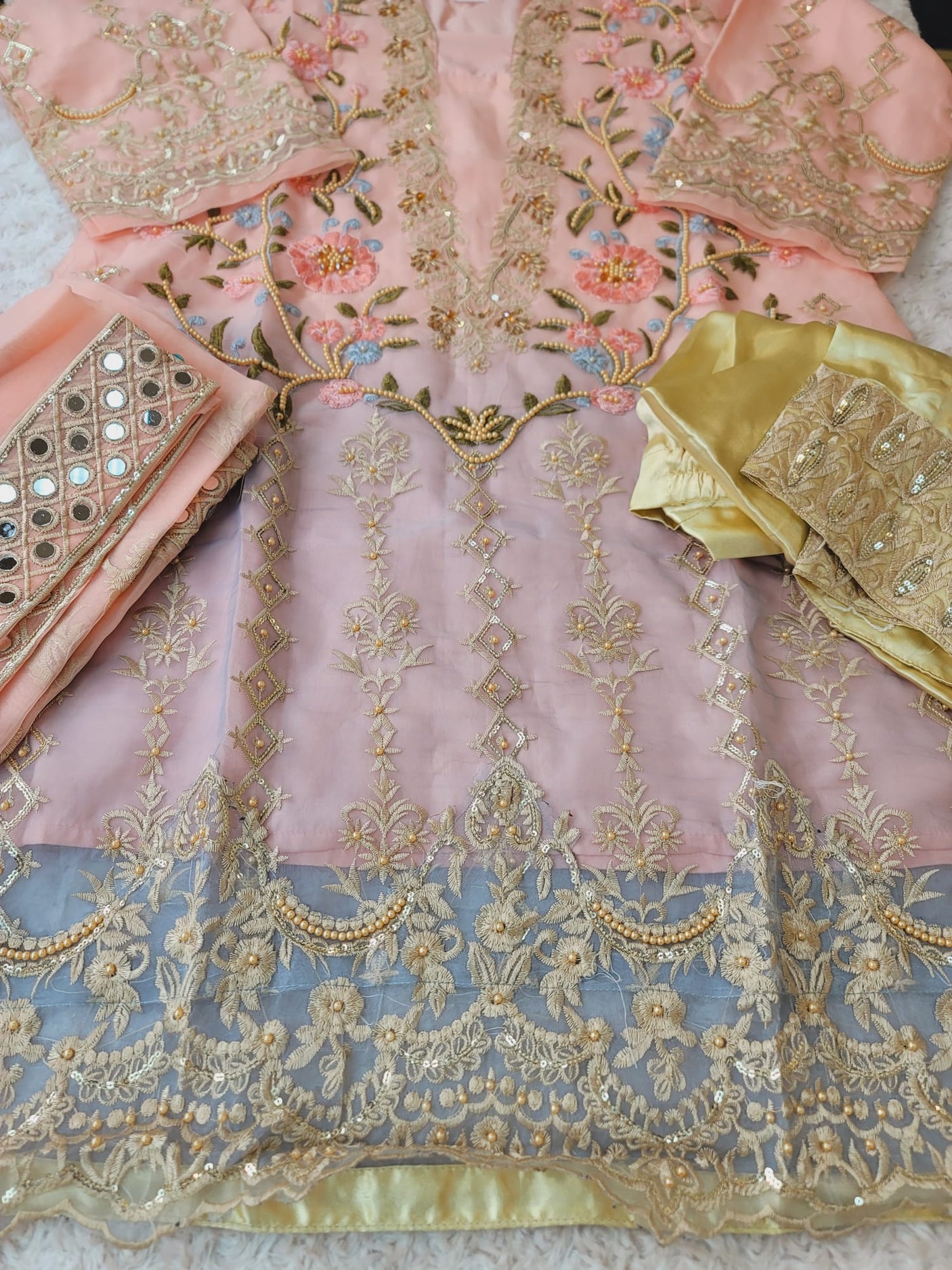 Pakistani Stitched Embroidery Party Wear Dresses Ready To Ship