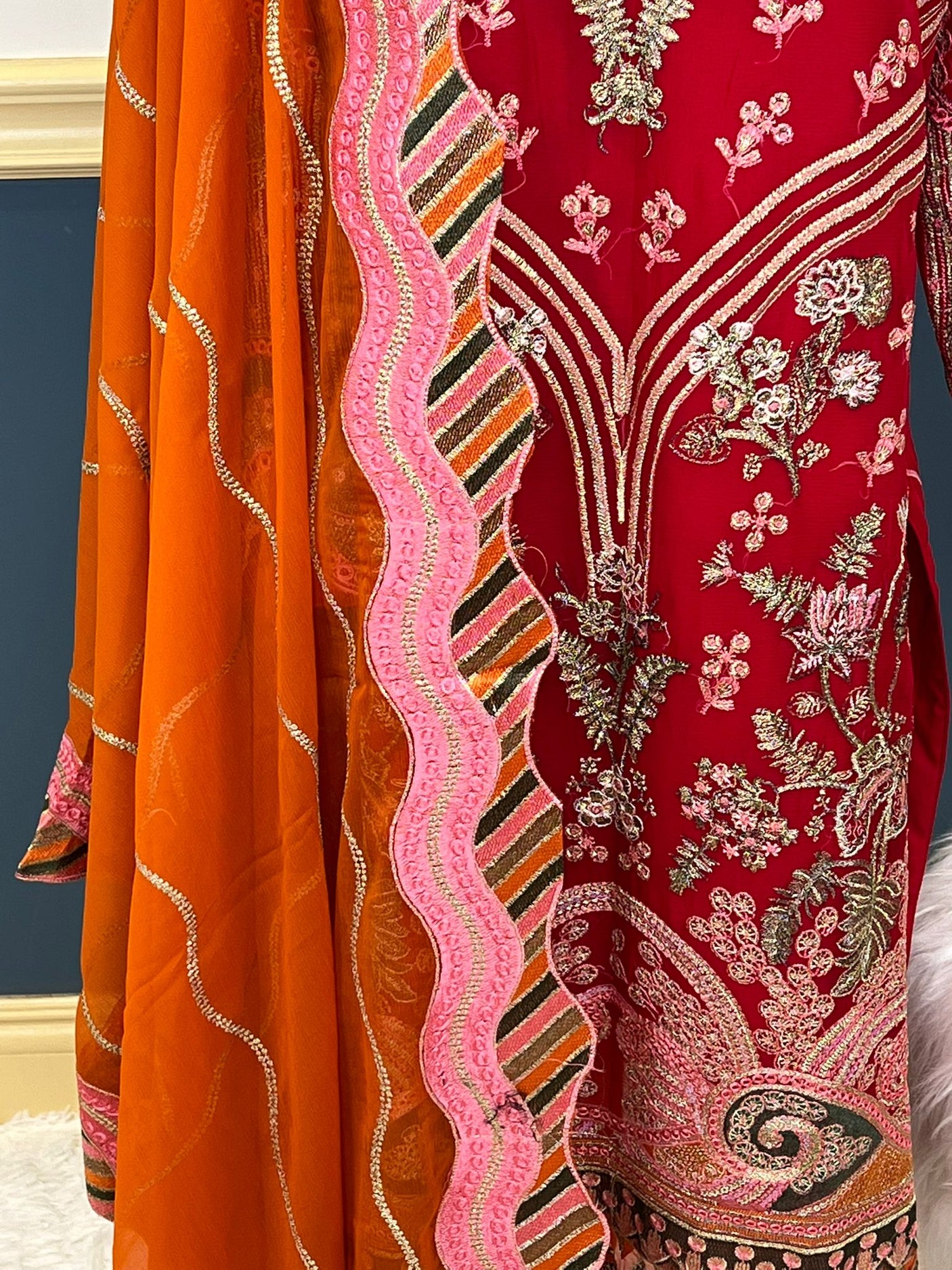 Pakistani Stitched Embroidery Party Wear Dresses Ready To Ship