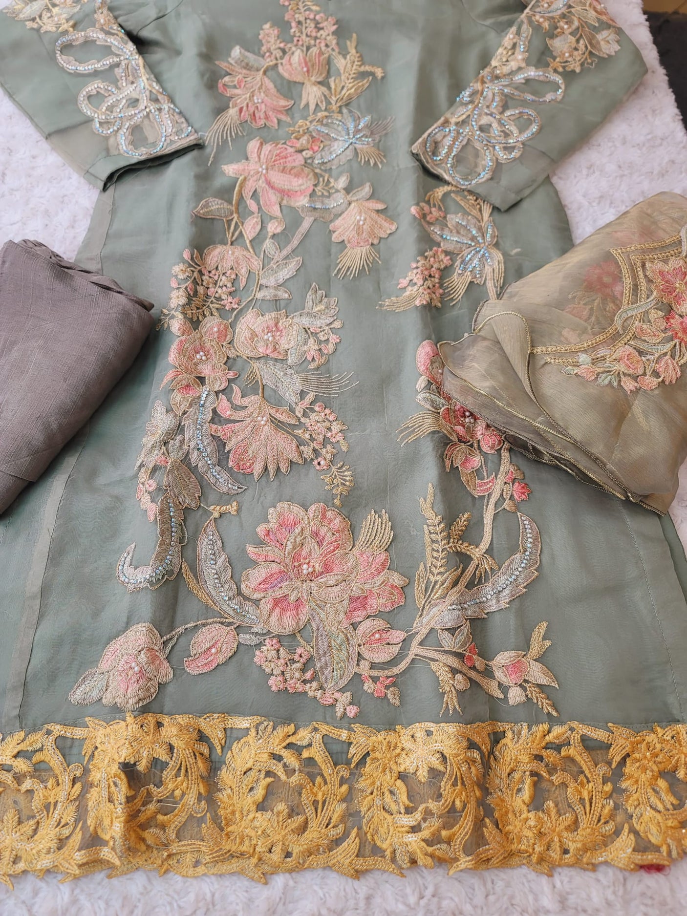 Pakistani Stitched Embroidery Party Wear Dresses Ready To Ship