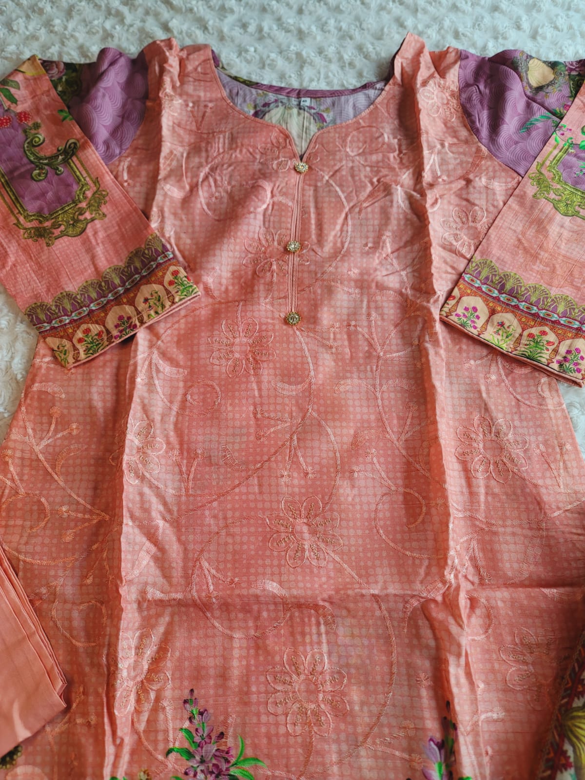 Pakistani Viscos Lawn Embroidered Salwar kameez Ready To Ship