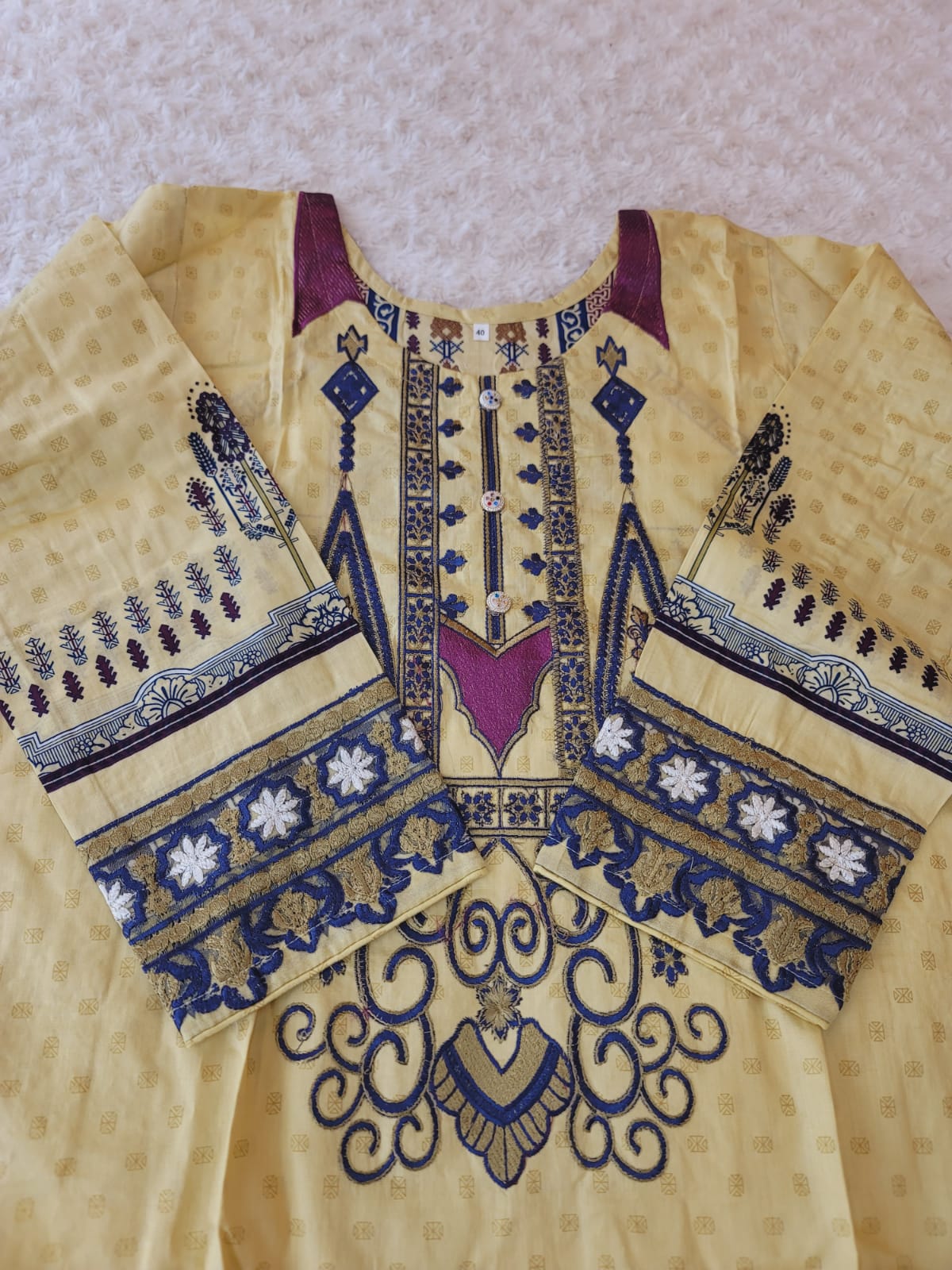 Pakistani stitched lawn Embroidered Salwar kameez ready to ship