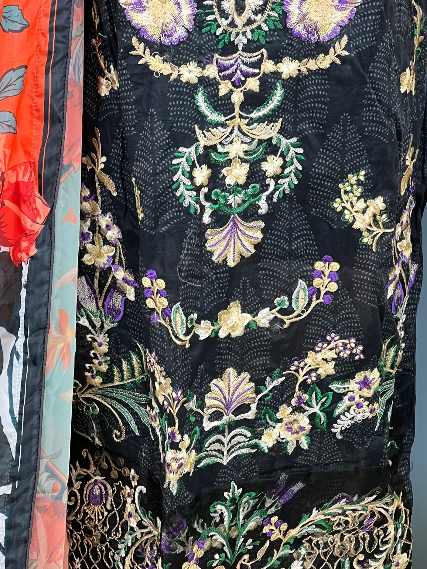 Pakistani lawn stitched Embroidered Suit Ready To Ship