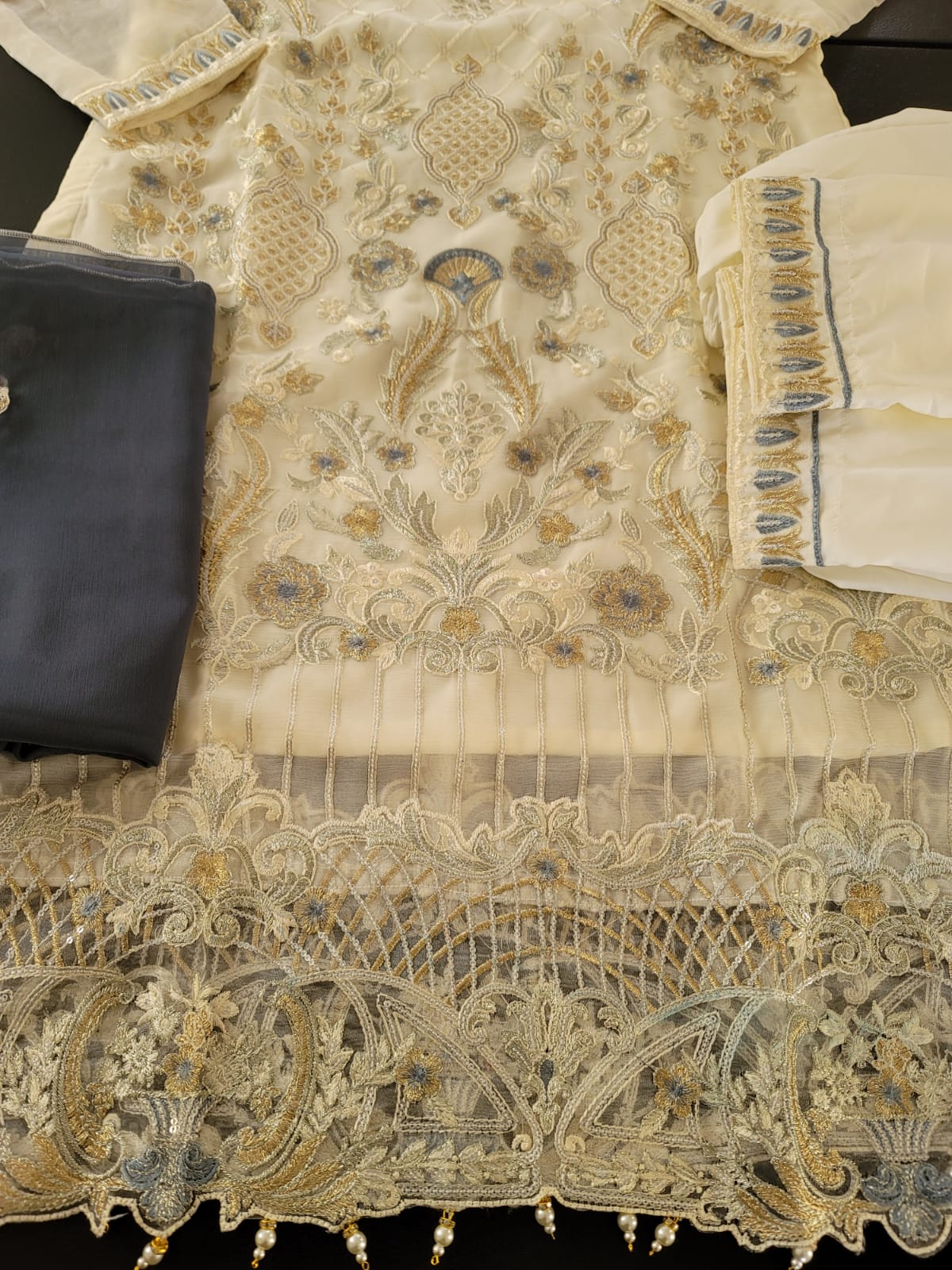 Pakistani Stitched Embroidery Party Wear Dresses Ready To Ship